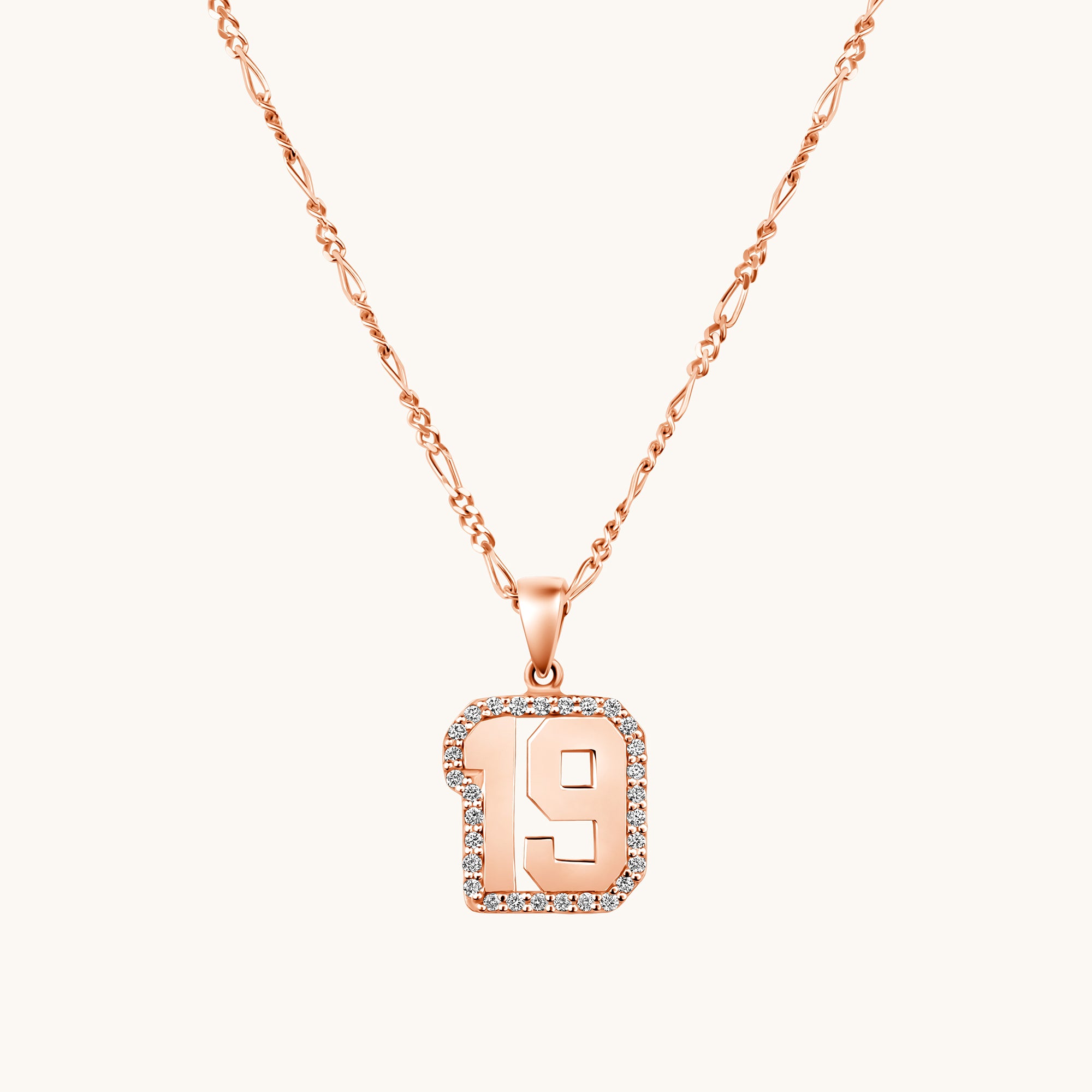 Diamond Outlined Number Necklace - Happy Jewelers Fine Jewelry Lifetime Warranty