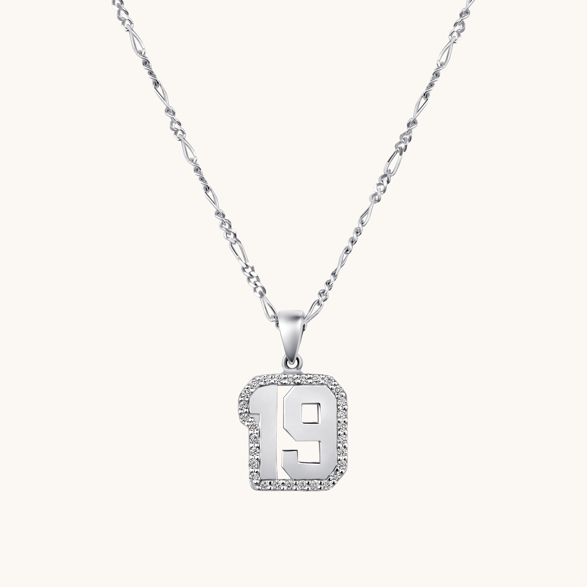 Diamond Outlined Number Necklace - Happy Jewelers Fine Jewelry Lifetime Warranty