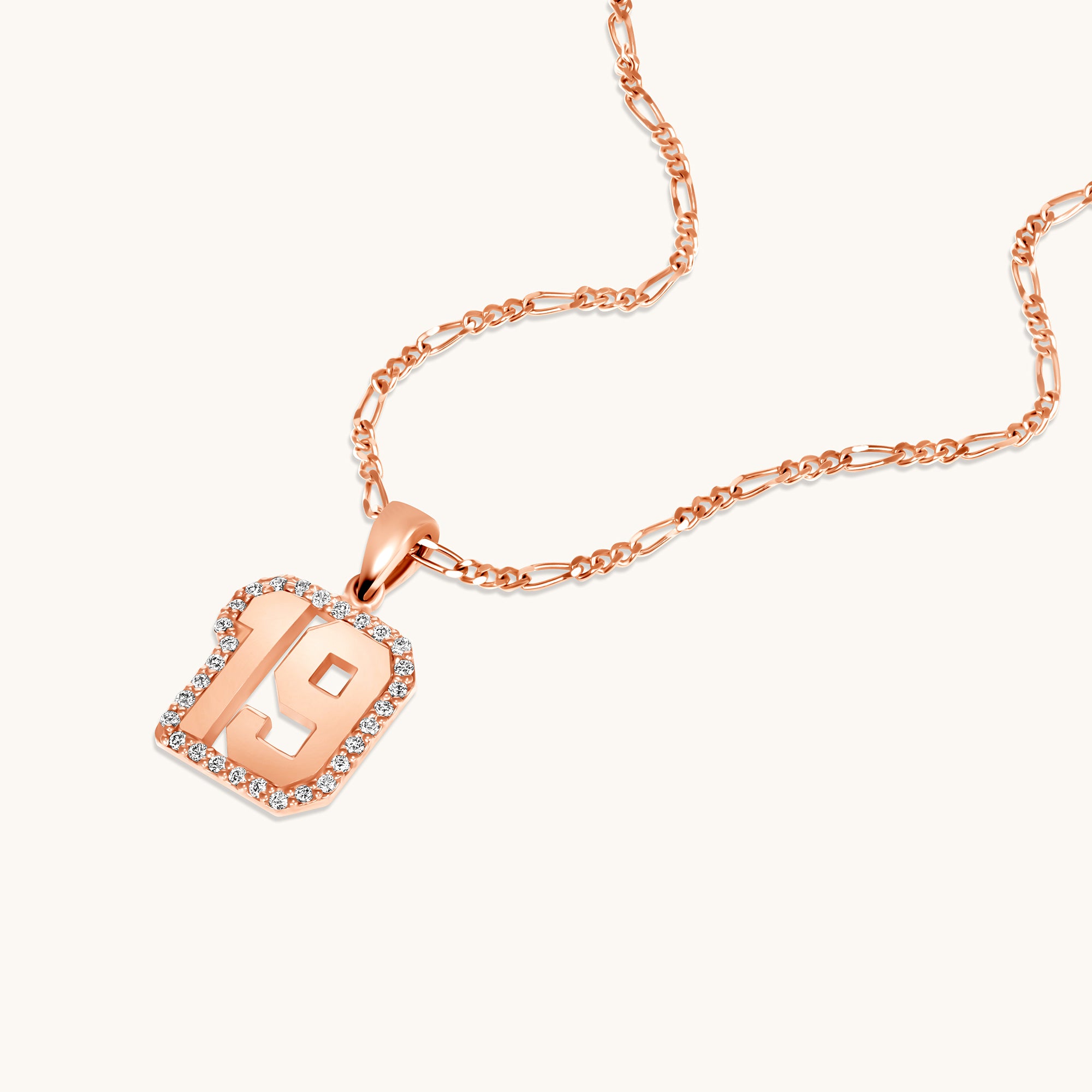 Diamond Outlined Number Necklace - Happy Jewelers Fine Jewelry Lifetime Warranty