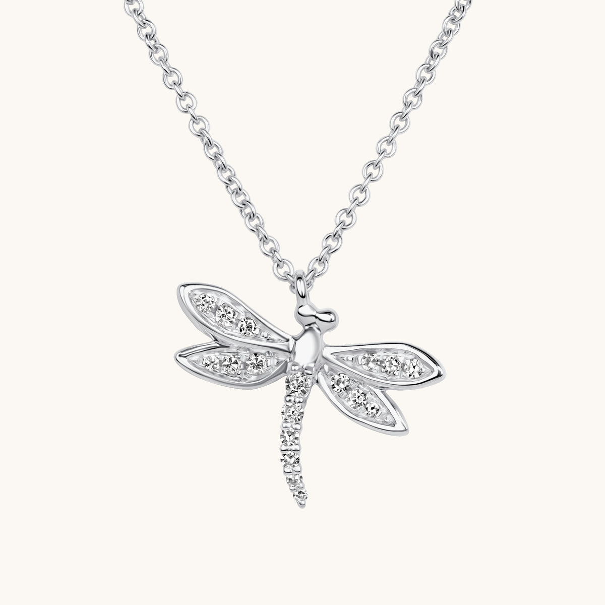 Diamond Dragonfly Necklace - Happy Jewelers Fine Jewelry Lifetime Warranty