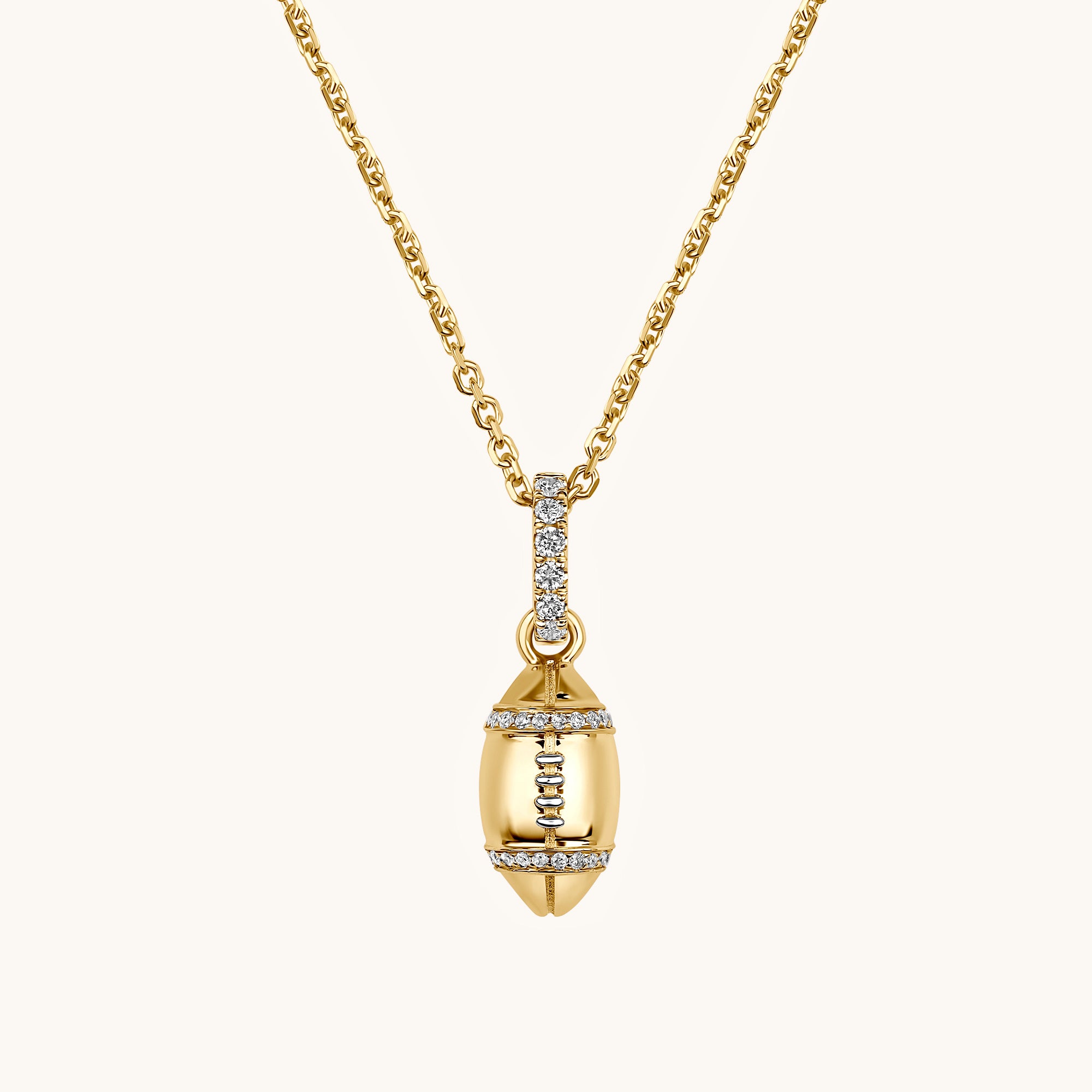 Diamond Football Pendant
