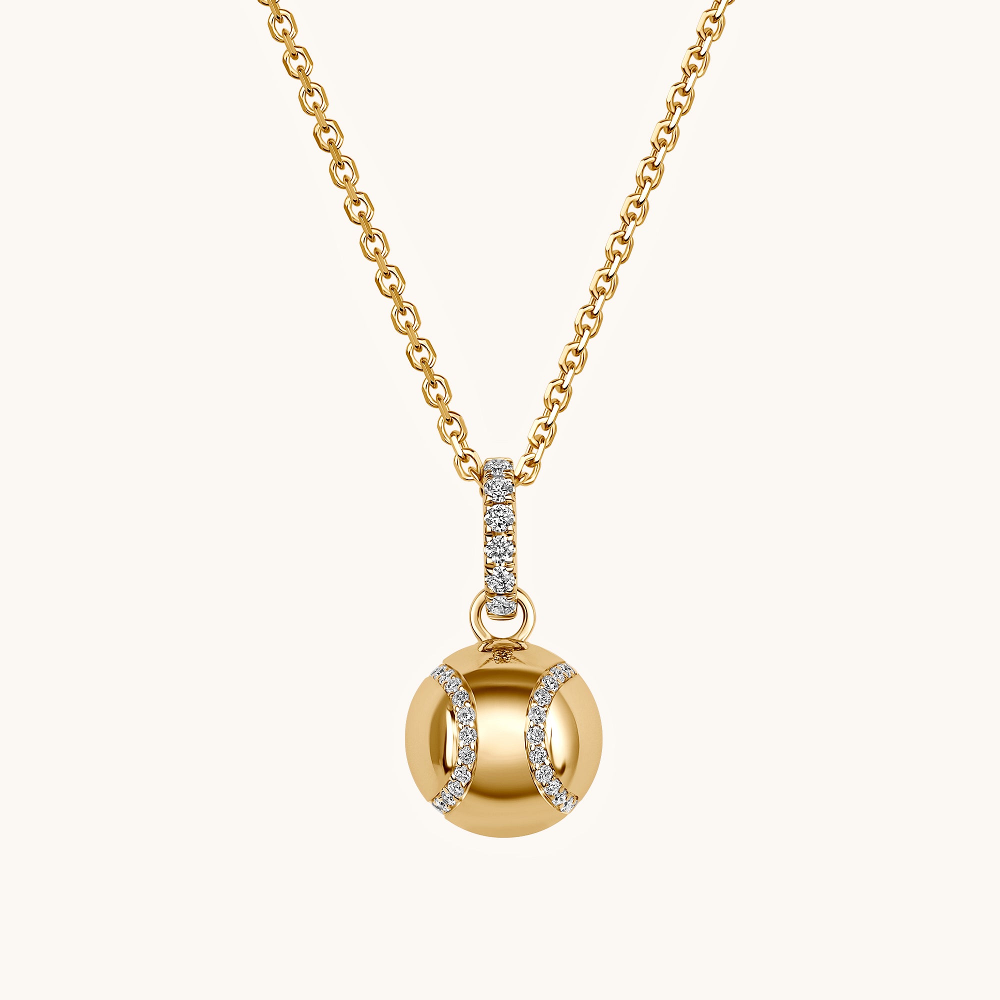 Diamond Baseball Pendant