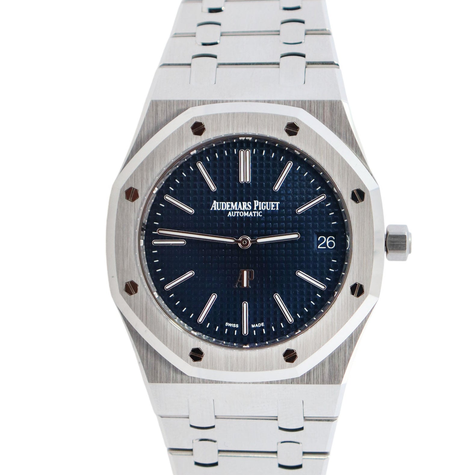 Audemars Piguet Royal Oak 39mm Blue Dial Watch Ref# 16202ST.OO.1240ST.01 - Happy Jewelers Fine Jewelry Lifetime Warranty