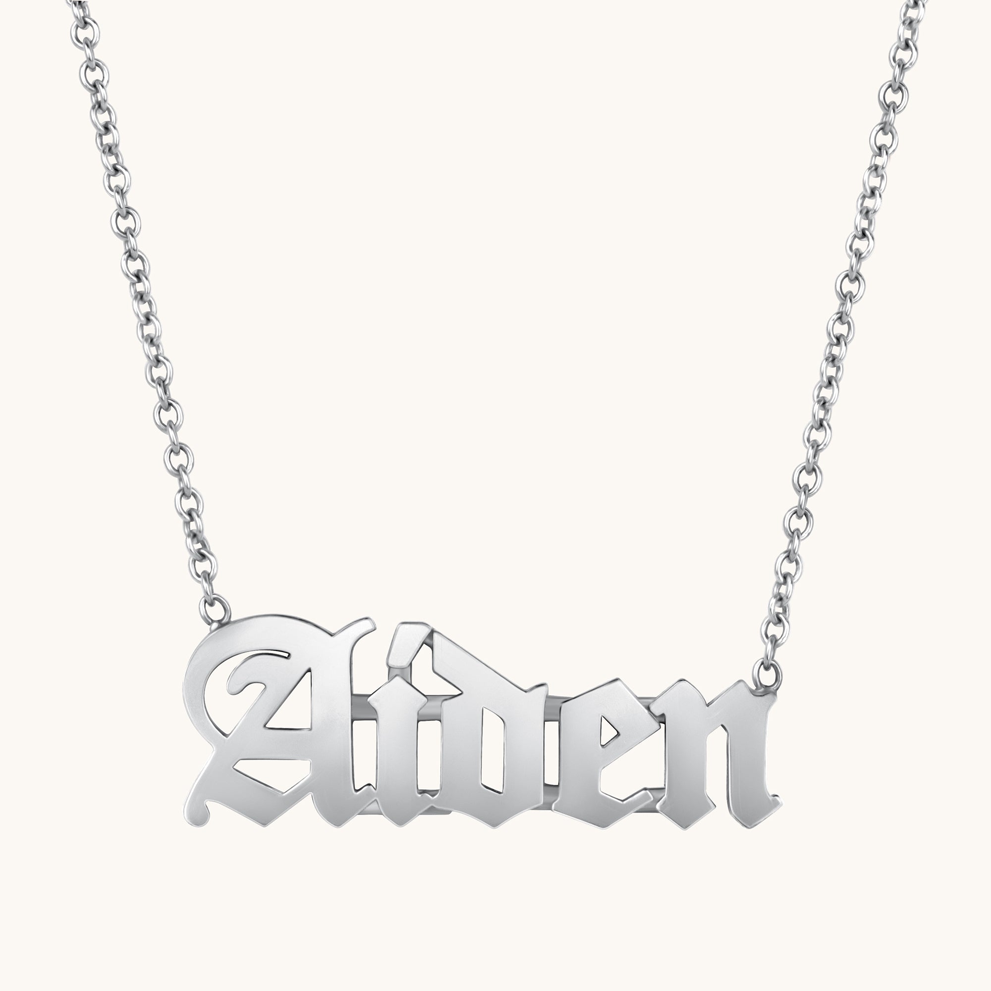 Old English Name Necklace - Happy Jewelers Fine Jewelry Lifetime Warranty