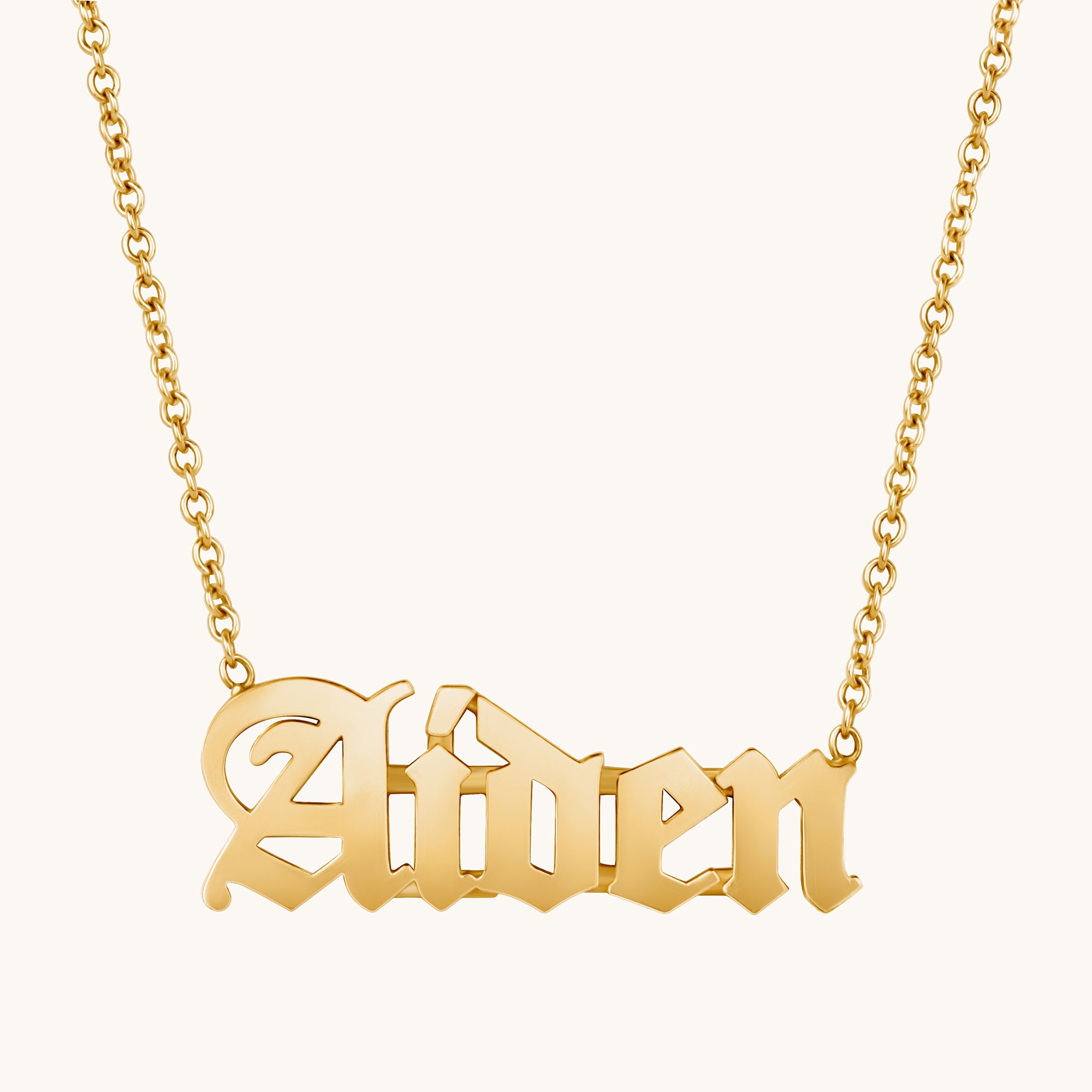 Old English Name Necklace - Happy Jewelers Fine Jewelry Lifetime Warranty