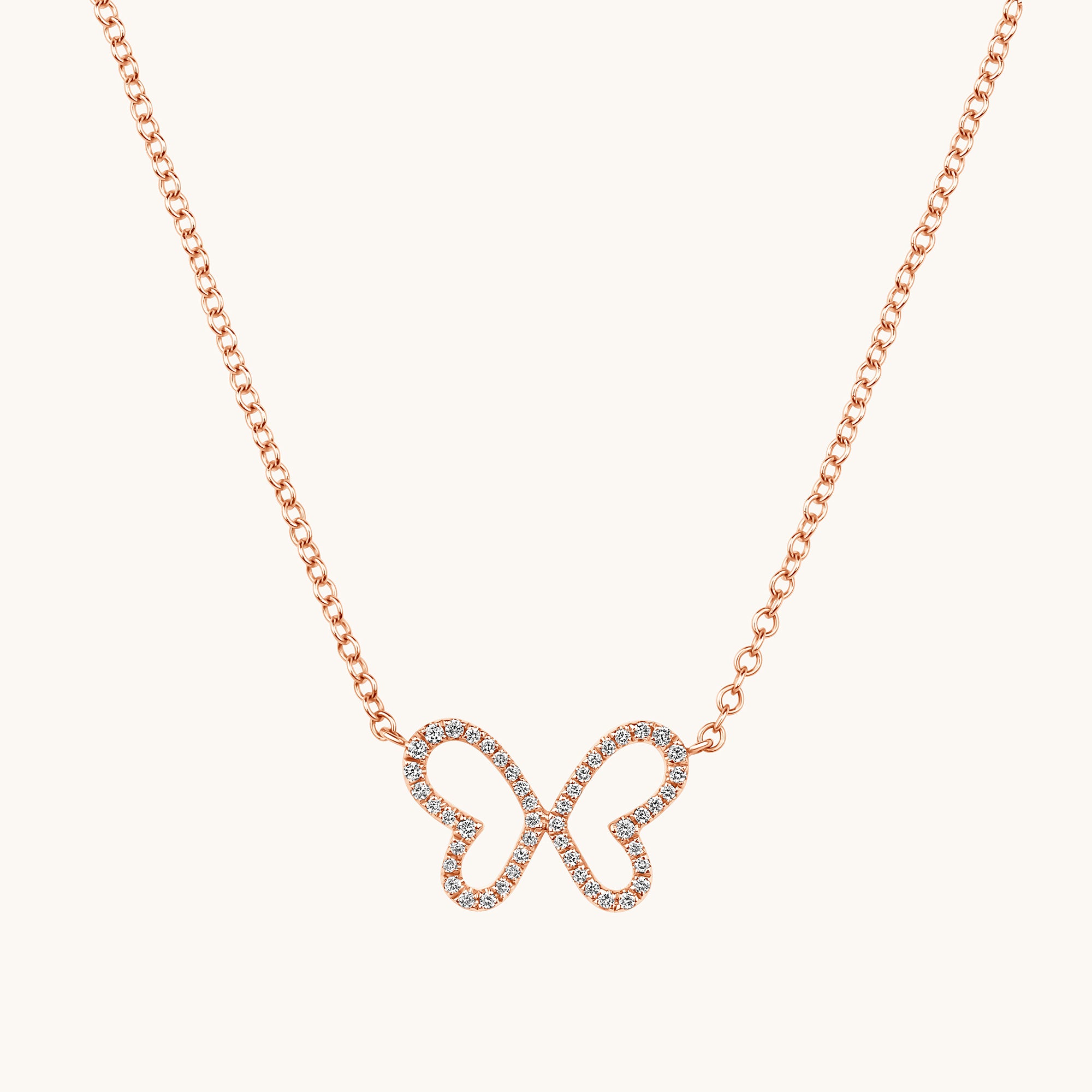 Single Butterfly Diamond Necklace - Happy Jewelers Fine Jewelry Lifetime Warranty