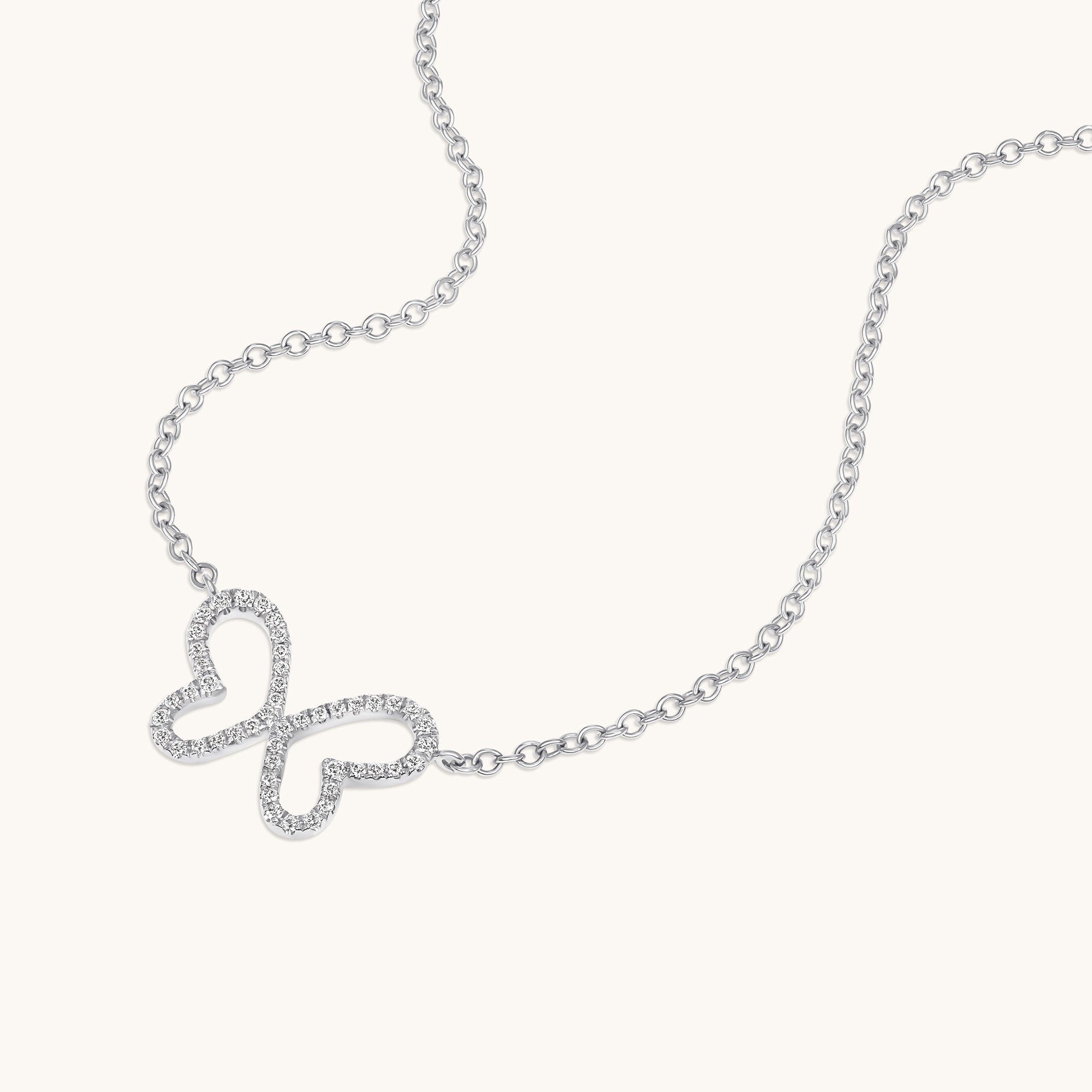 Single Butterfly Diamond Necklace - Happy Jewelers Fine Jewelry Lifetime Warranty