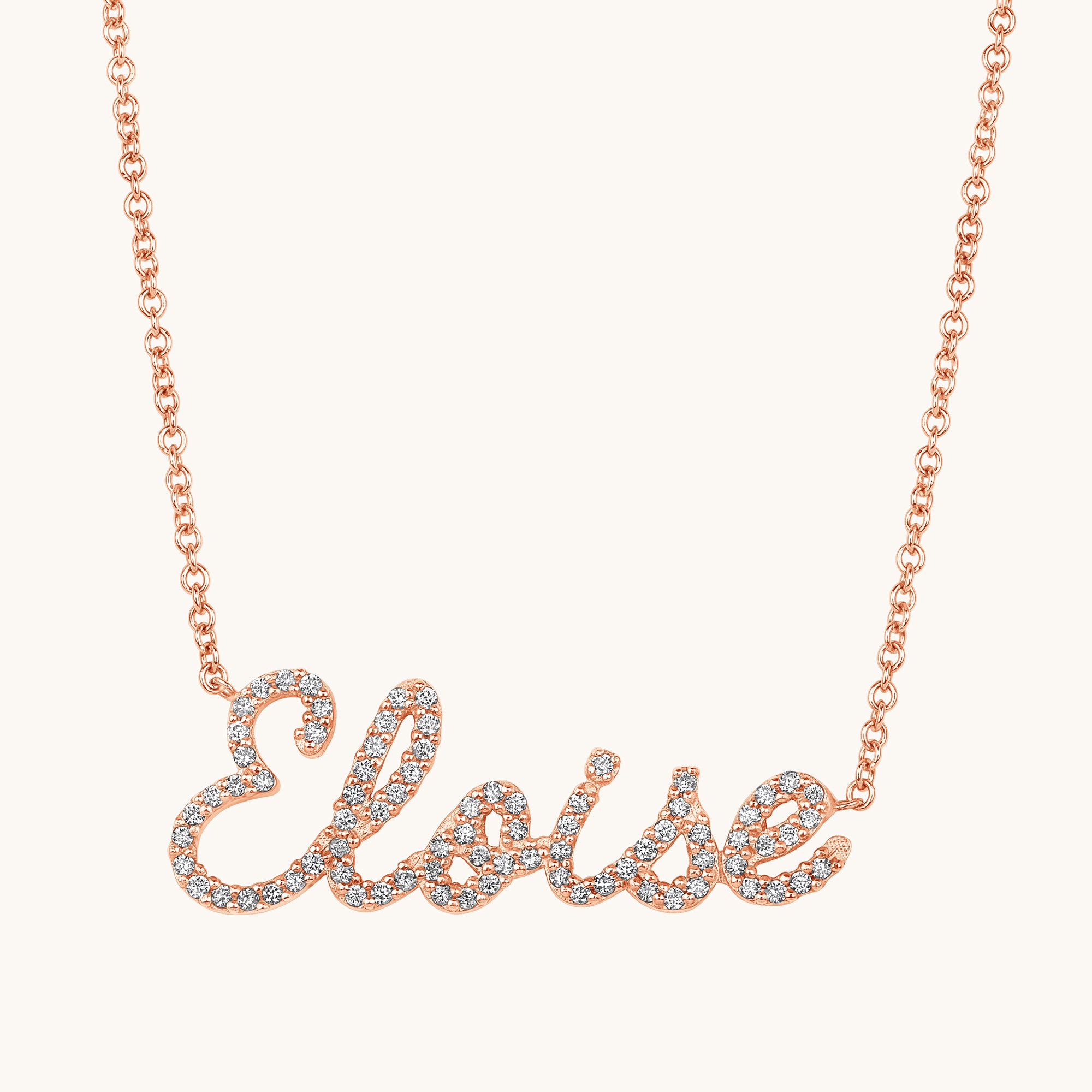 Classic Cursive Diamond Name Necklace - Happy Jewelers Fine Jewelry Lifetime Warranty