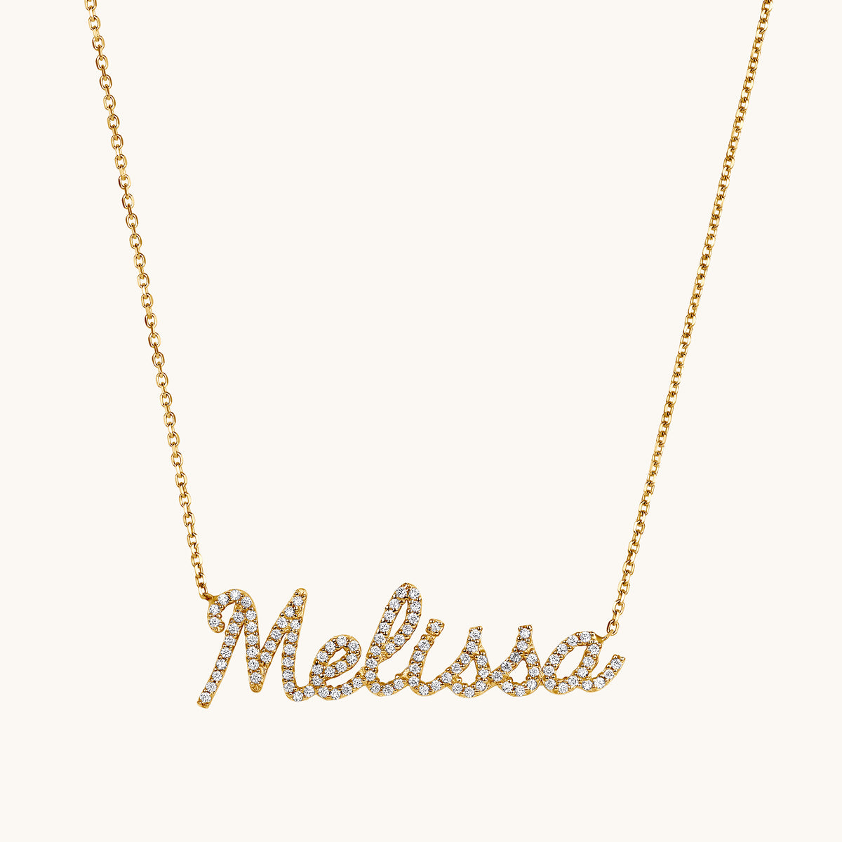 Classic Cursive Diamond Name Necklace - Happy Jewelers Fine Jewelry Lifetime Warranty