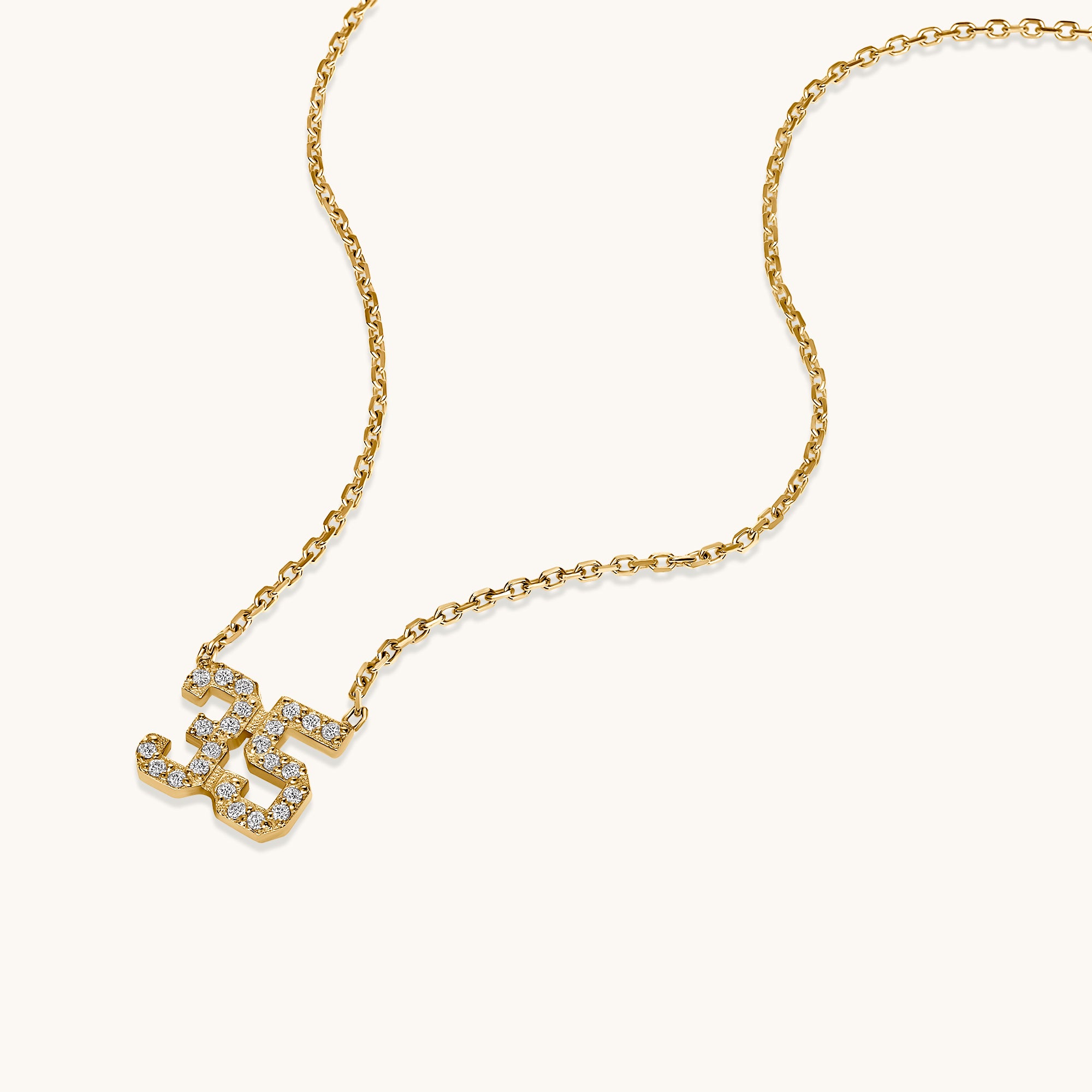 Diamond Number Necklace