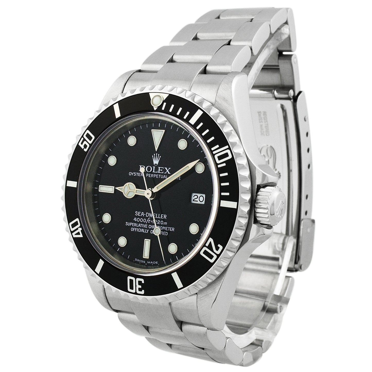 Rolex Sea-Dweller 4000 Stainless Steel 40mm Black Stick Dial Watch Reference# 16600 - Happy Jewelers Fine Jewelry Lifetime Warranty