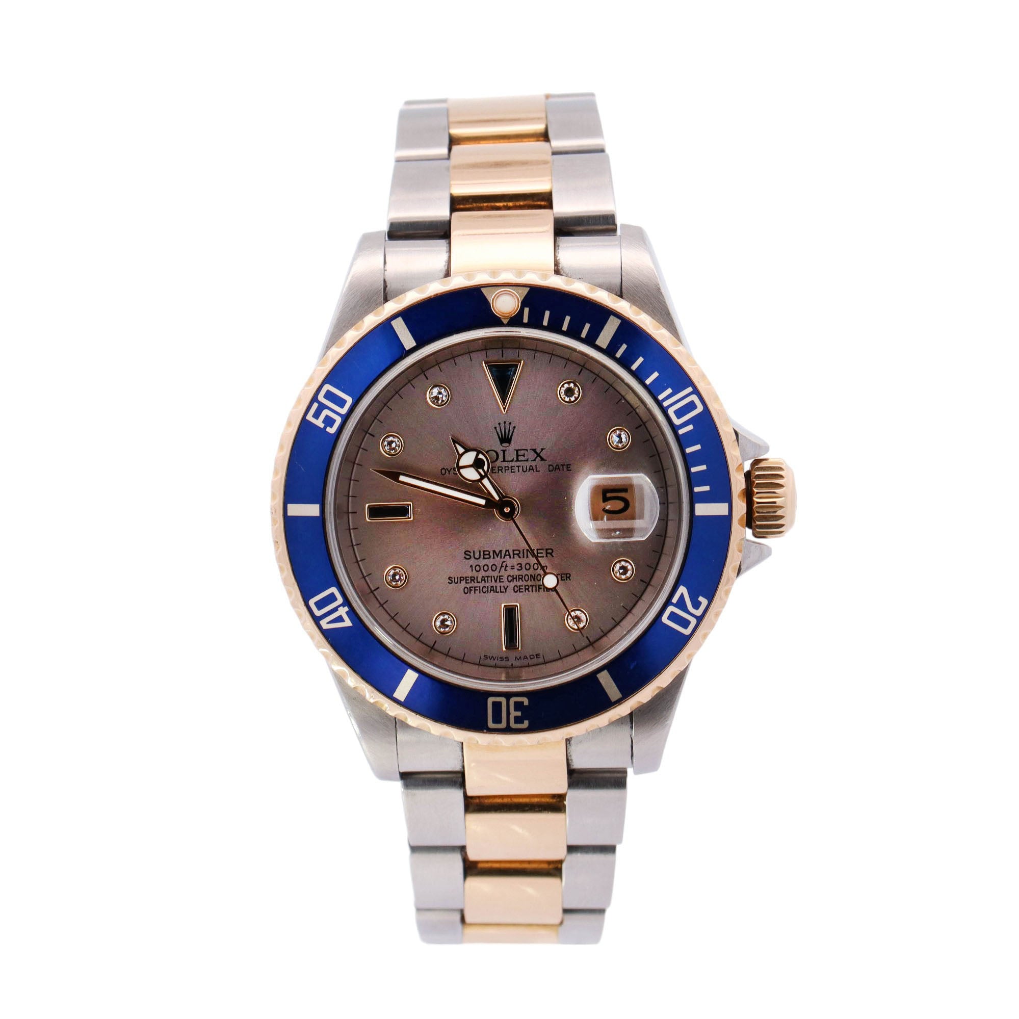 Rolex Submariner 40mm Silver Dial Watch Ref# 16613 - Happy Jewelers Fine Jewelry Lifetime Warranty