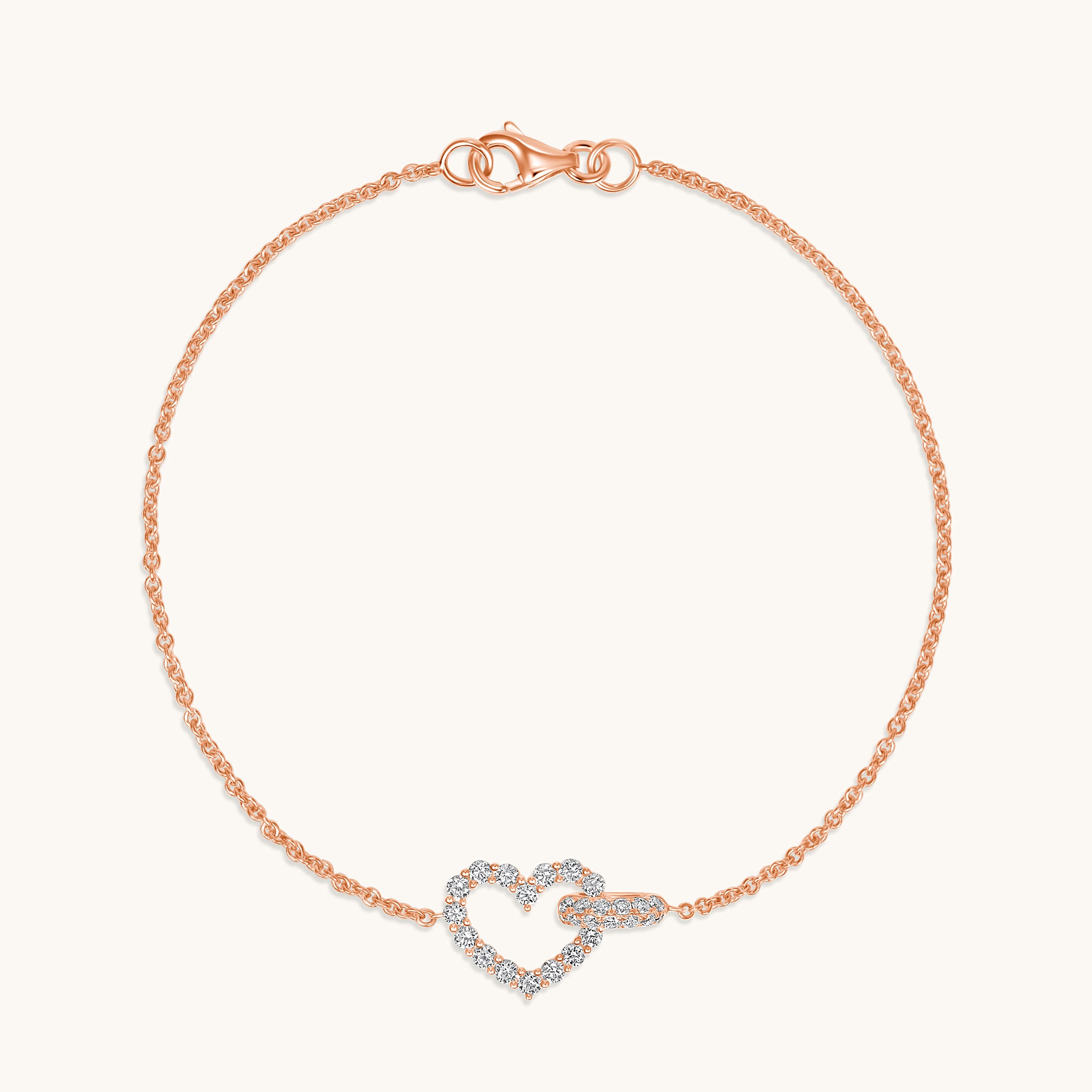 Forever Connected Heart Diamond Bracelet - Happy Jewelers Fine Jewelry Lifetime Warranty