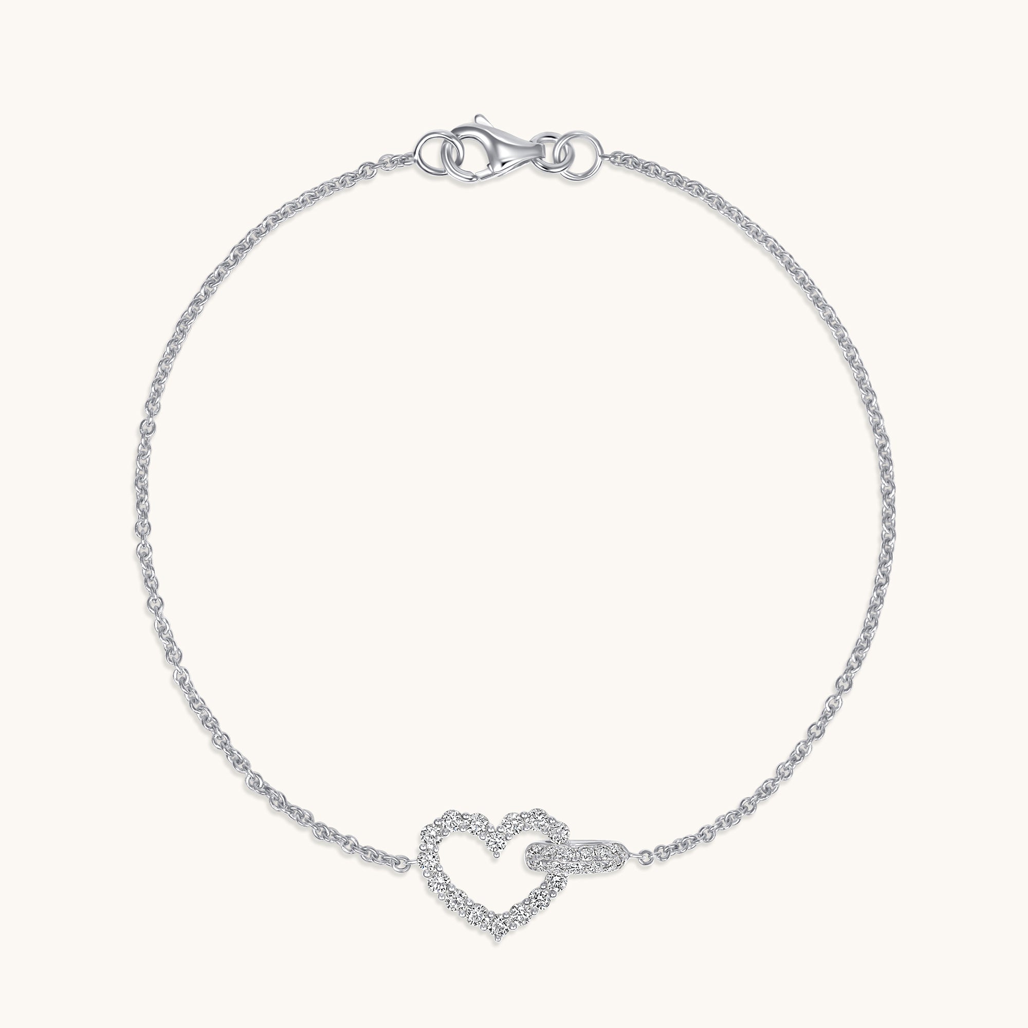 Forever Connected Heart Diamond Bracelet - Happy Jewelers Fine Jewelry Lifetime Warranty