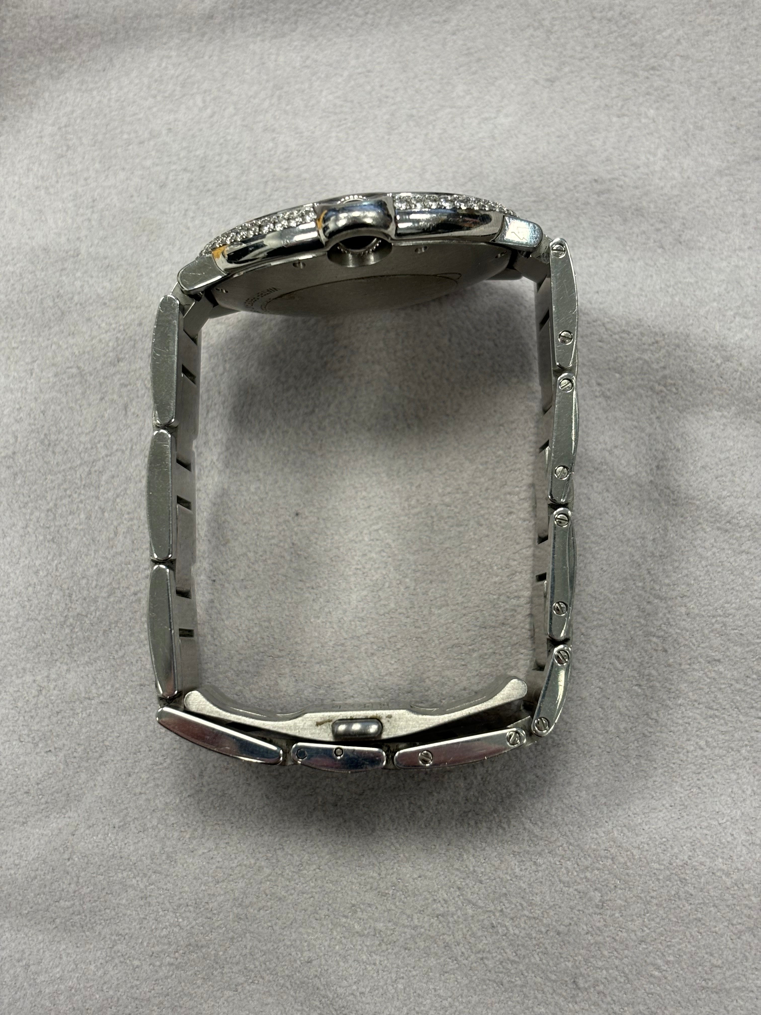 Cartier Ballon Bleu Stainless Steel 42mm Custom Pave Dial Watch Reference #: W69012Z4 - Happy Jewelers Fine Jewelry Lifetime Warranty