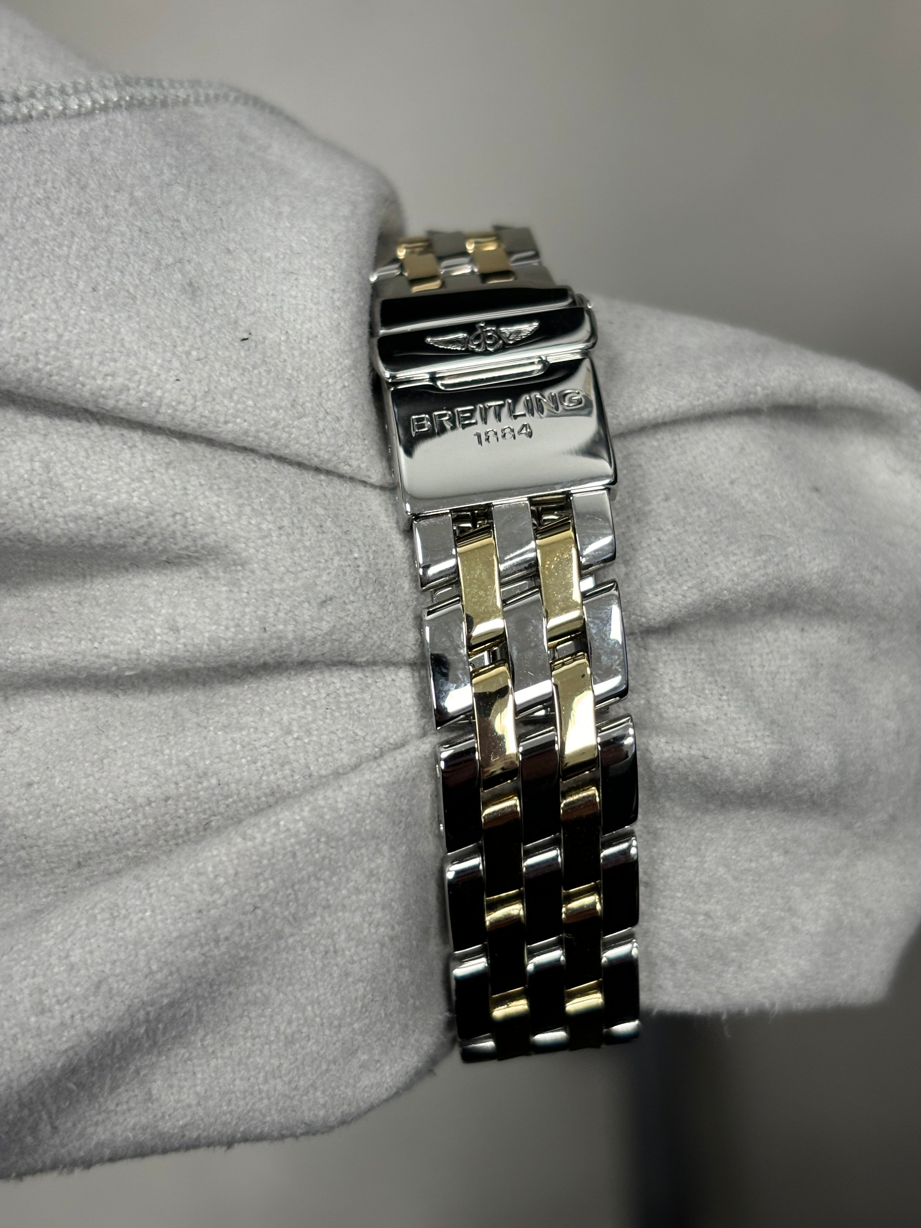 Breitling Callistino 28mm White MOP Diamond Dot Dial Watch Ref# D52345 - Happy Jewelers Fine Jewelry Lifetime Warranty