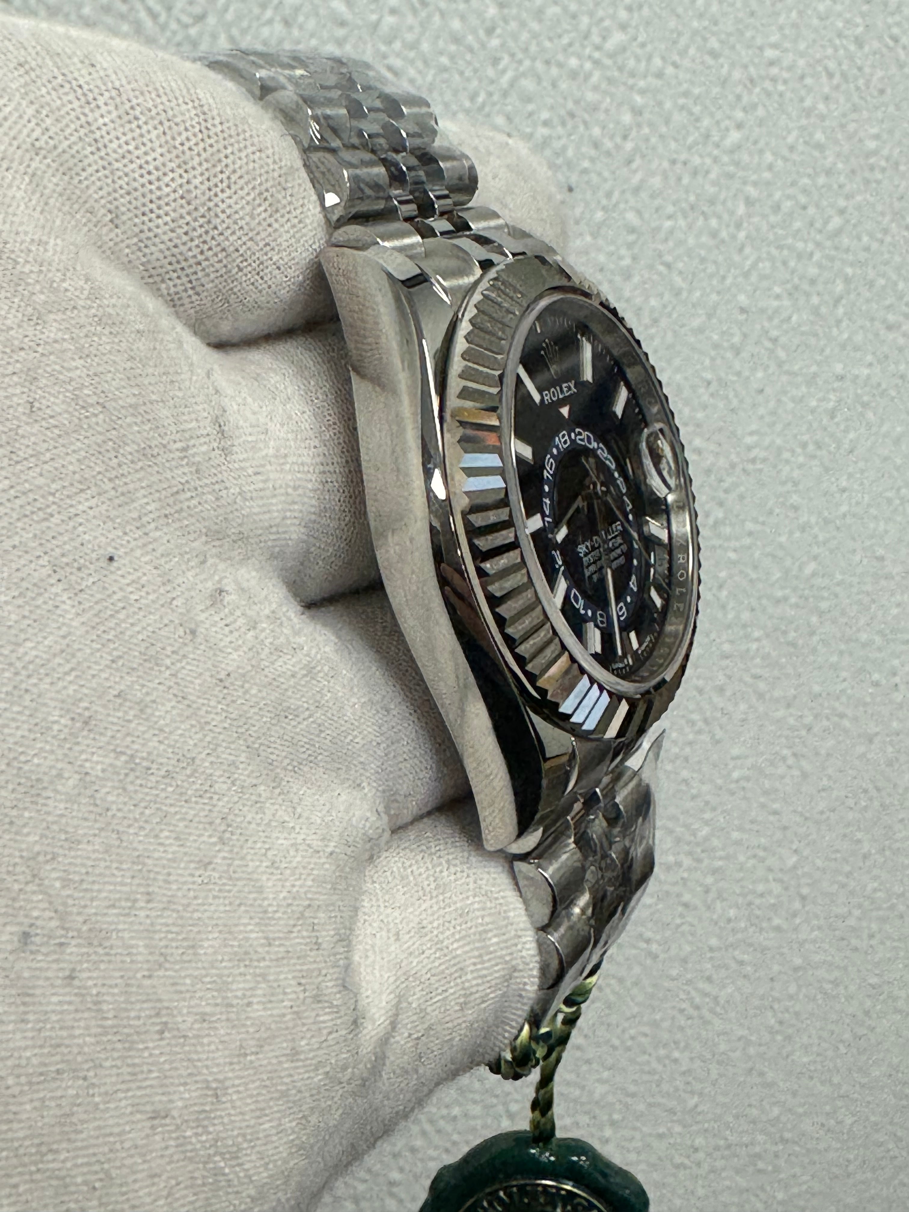 Rolex Sky-Dweller Stainless Steel 42mm Blue Stick Dial Watch Reference #: 336934 - Happy Jewelers Fine Jewelry Lifetime Warranty