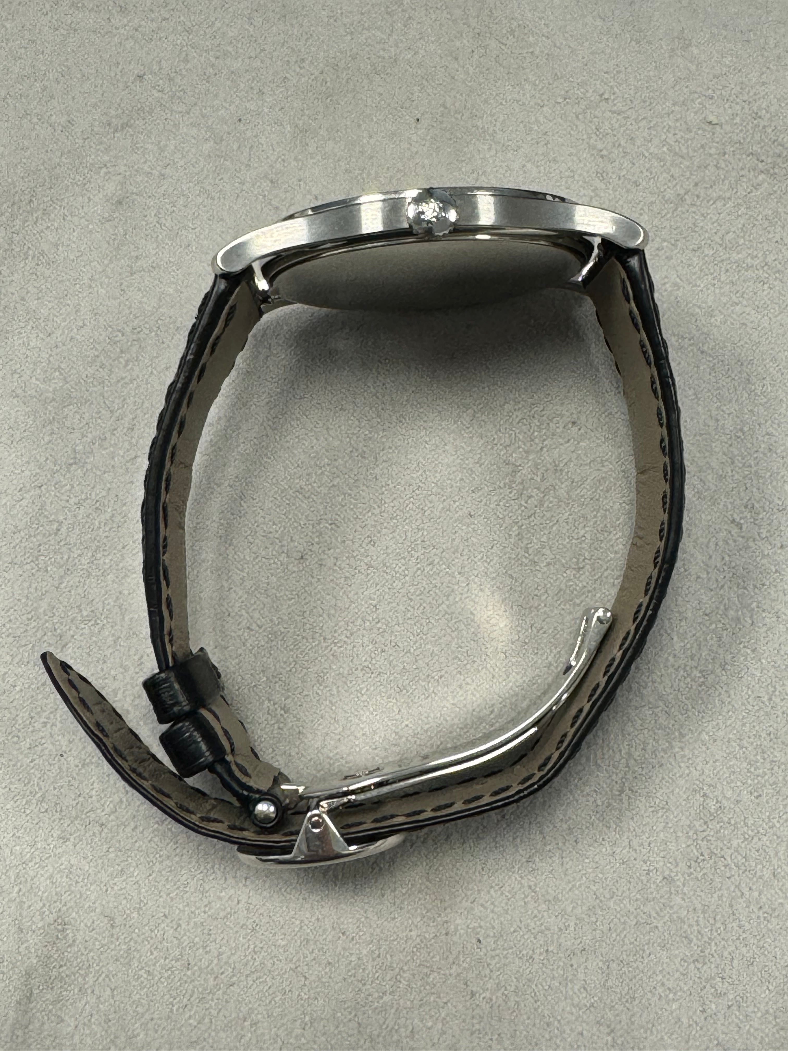 Patek Philippe Calatrava 37mm 950 Platinum Silver Arabic Dial Watch Reference# 5196P-001 - Happy Jewelers Fine Jewelry Lifetime Warranty