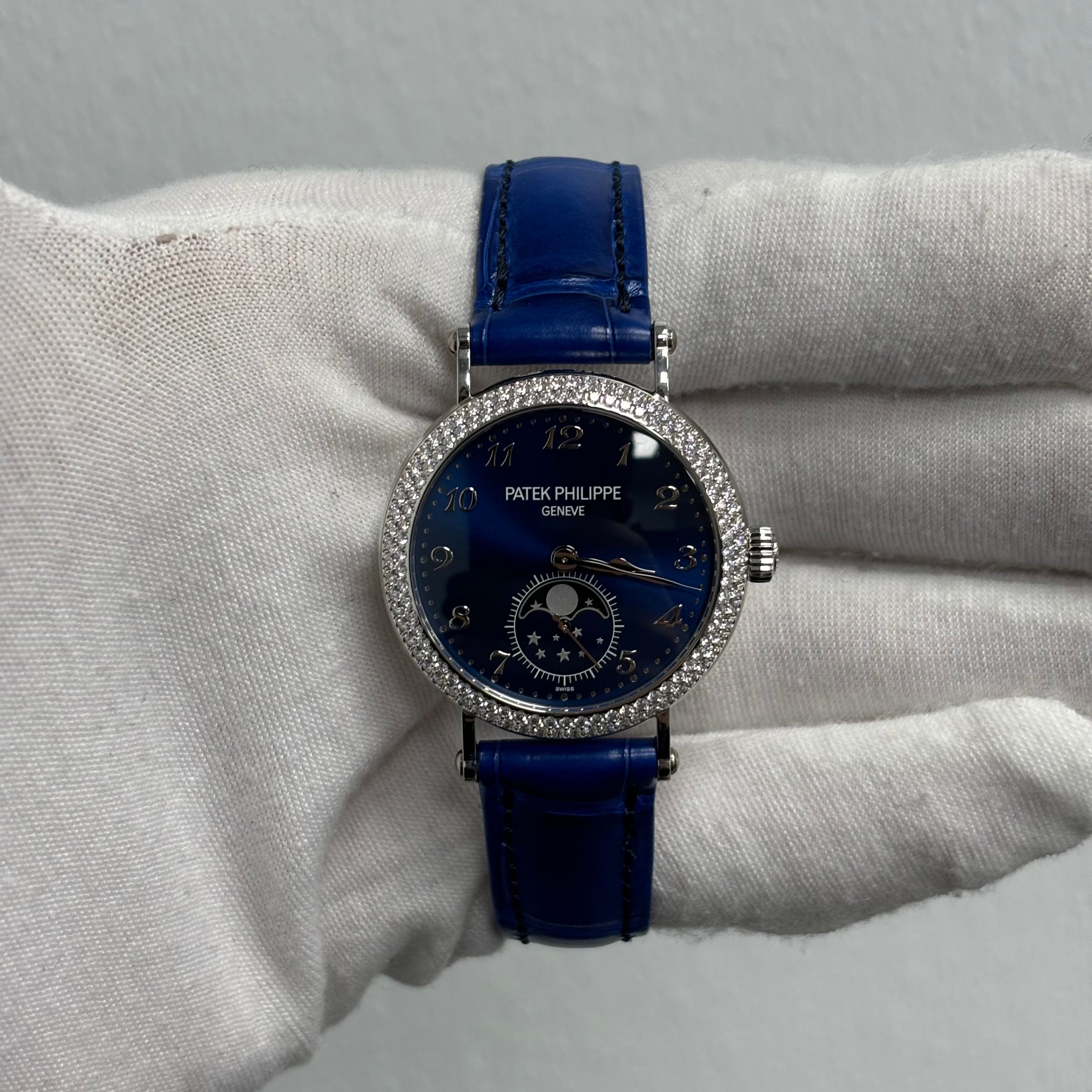 Patek Philippe Complications 33mm Blue Dial Ref# 7121/200G-001 - Happy Jewelers Fine Jewelry Lifetime Warranty