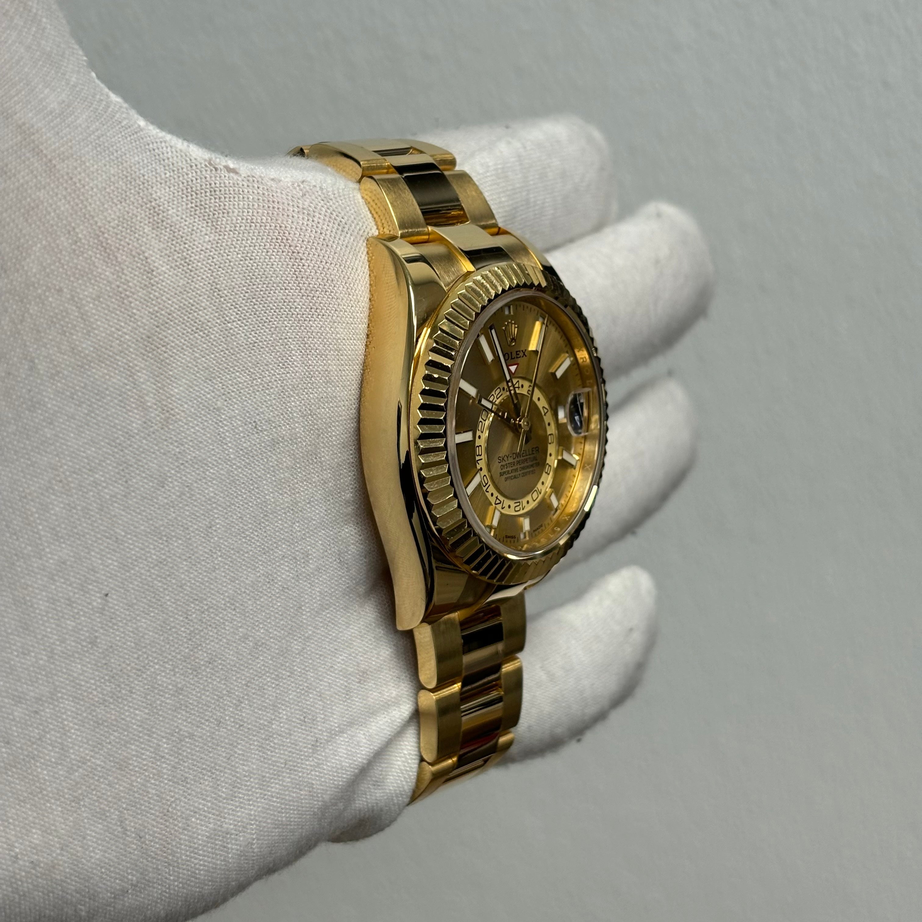 Rolex Sky-Dweller 42mm Champagne Dial# 326938 - Happy Jewelers Fine Jewelry Lifetime Warranty