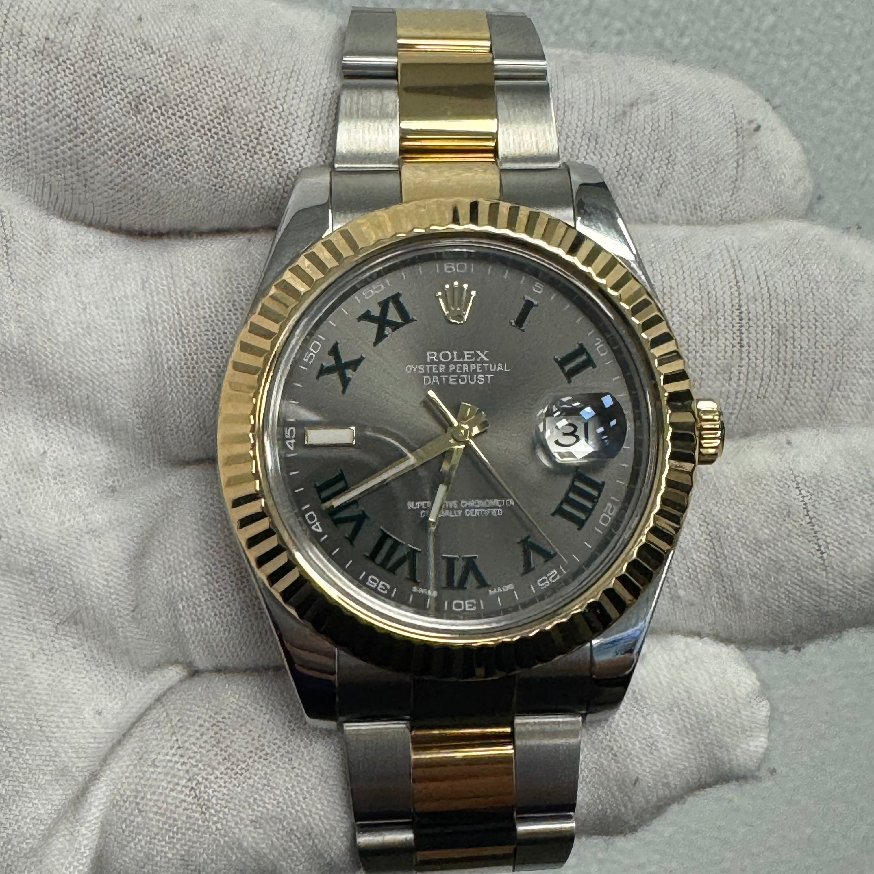 Rolex Datejust II 41mm Grey "Wimbledon" Dial Ref# 126300 - Happy Jewelers Fine Jewelry Lifetime Warranty