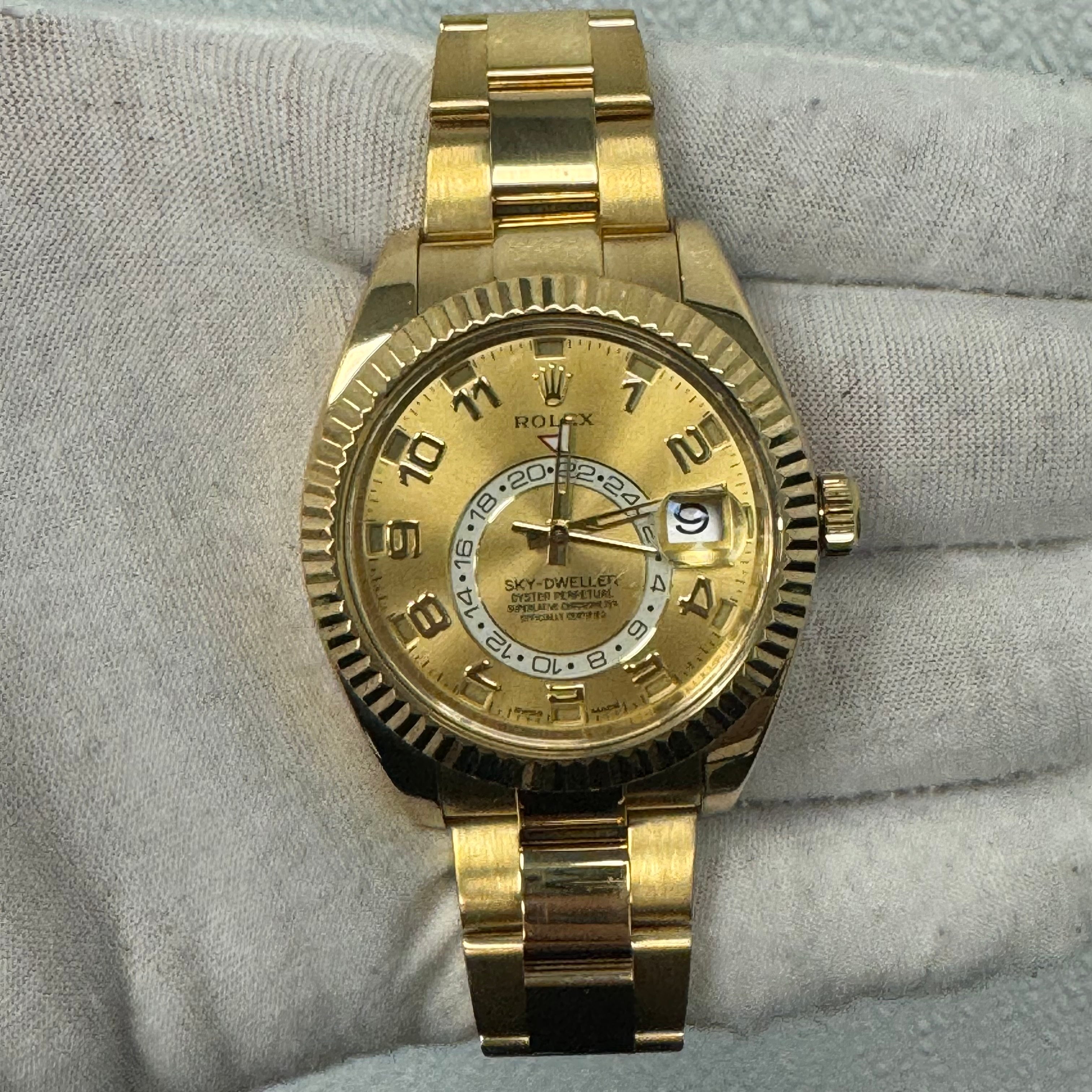 Rolex Sky-Dweller 42mm Champagne Dial Ref# 326938 - Happy Jewelers Fine Jewelry Lifetime Warranty