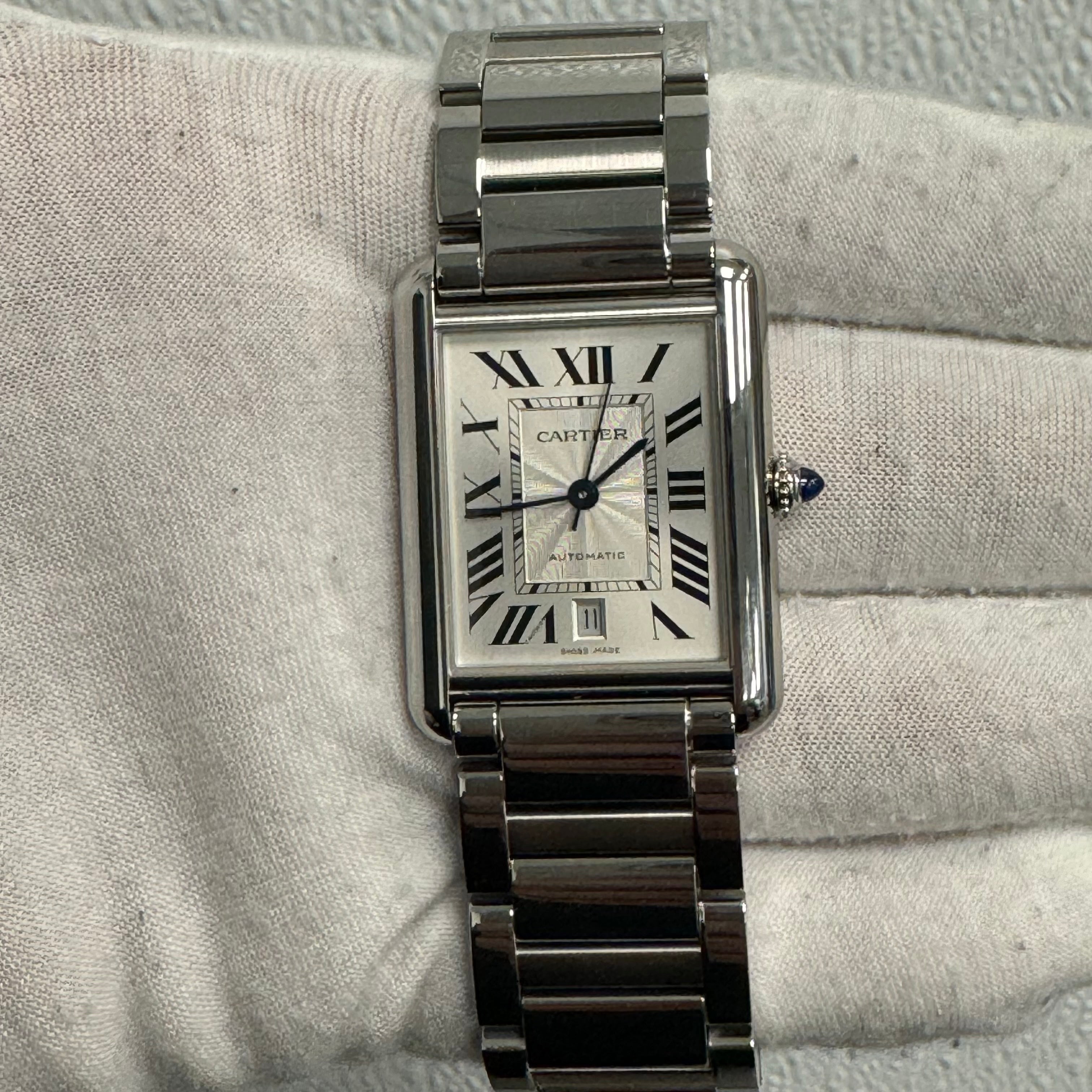 Cartier Tank 41x31mm Silver Dial Ref# WSTA0053 - Happy Jewelers Fine Jewelry Lifetime Warranty
