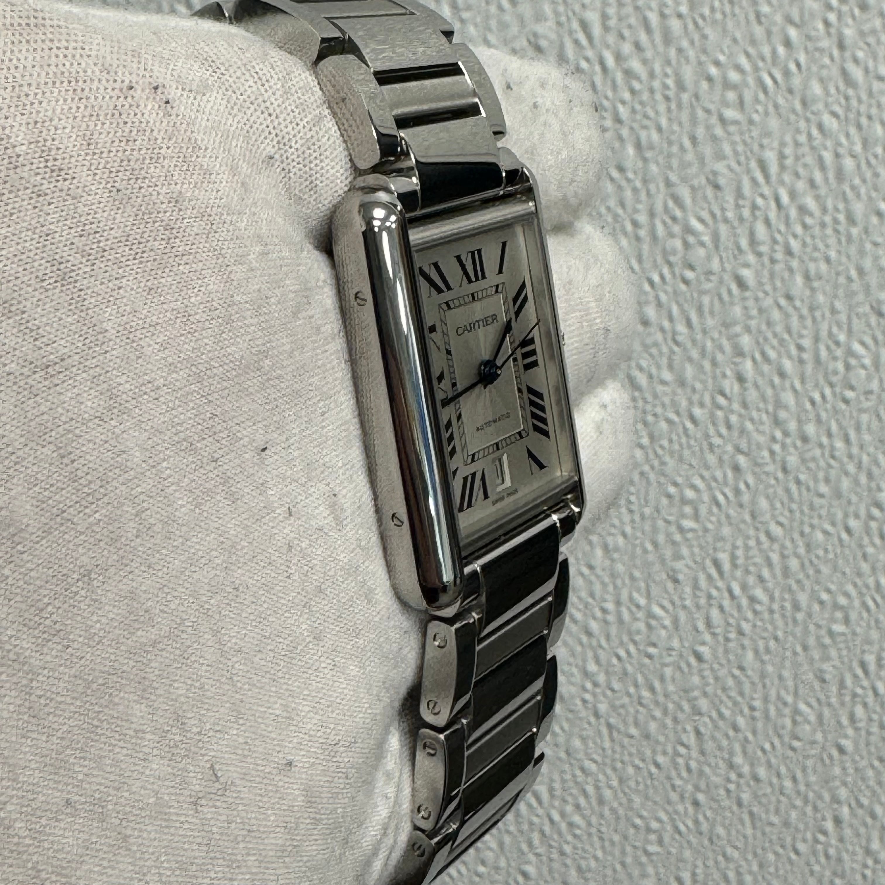 Cartier Tank 41x31mm Silver Dial Ref# WSTA0053 - Happy Jewelers Fine Jewelry Lifetime Warranty