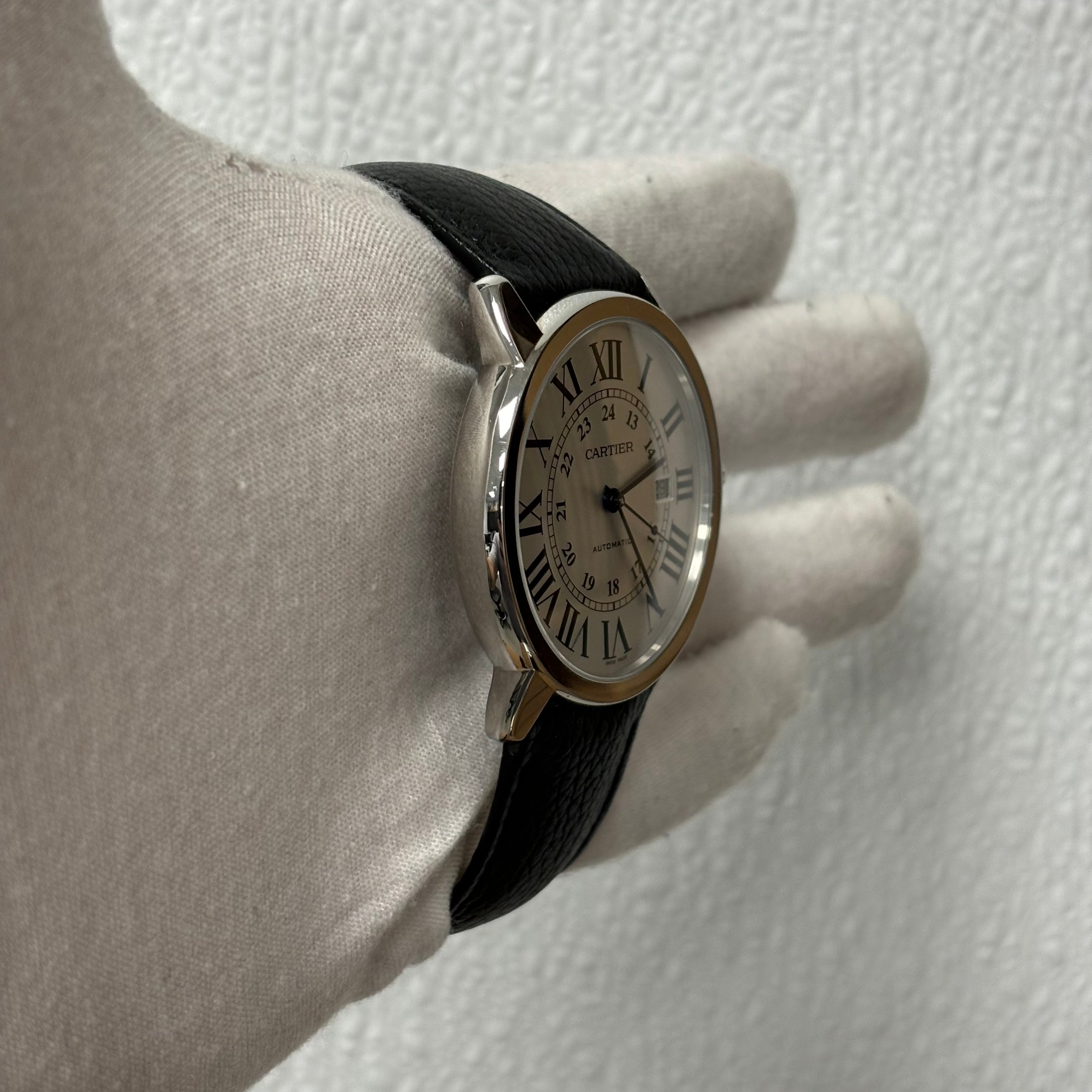 Cartier Ronde 42mm opaline Dial Ref# WSRN0022 - Happy Jewelers Fine Jewelry Lifetime Warranty