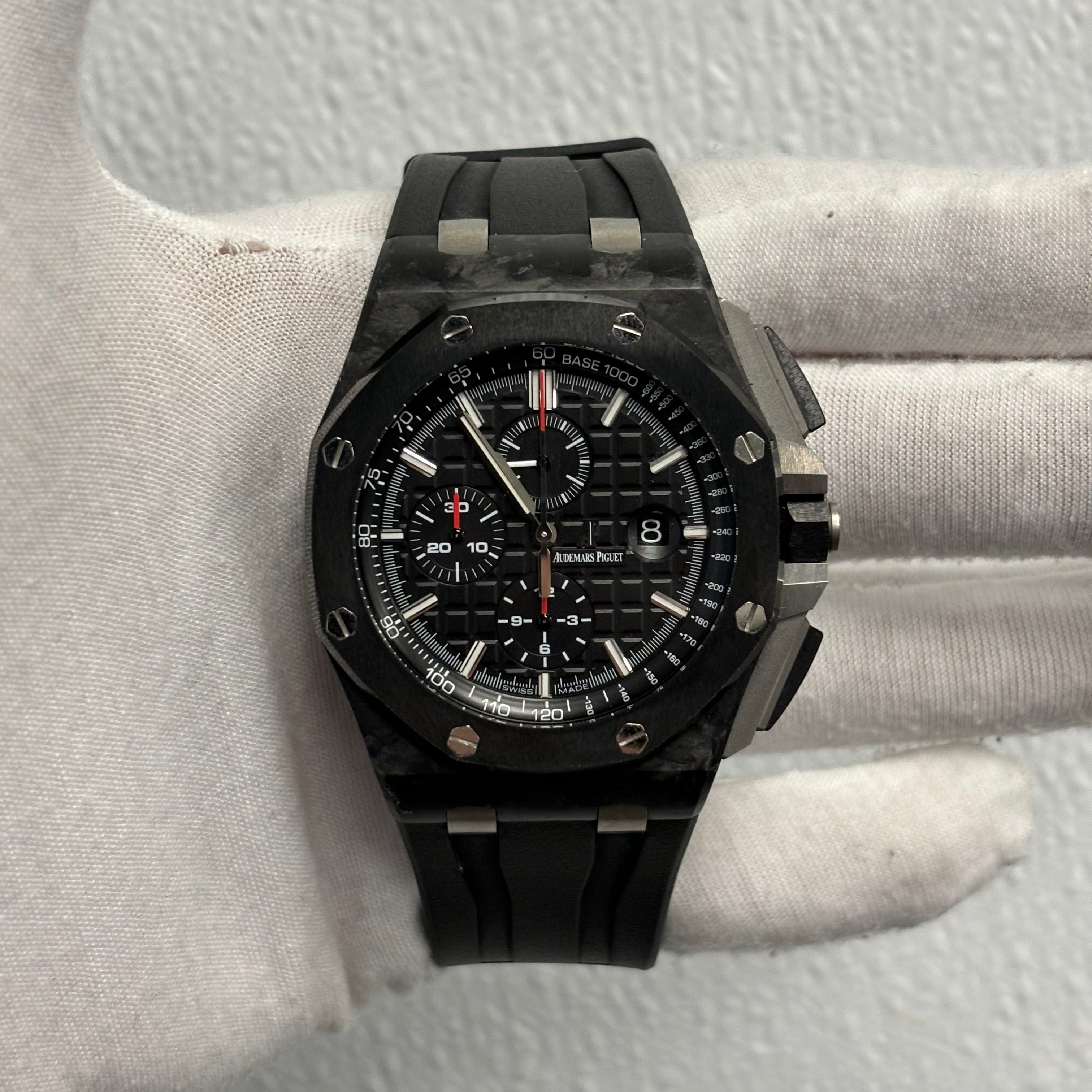 Audemars Piguet Royal Oak Offshore 44mm Black Dial Ref# 26400AU.OO.A002CA.01 - Happy Jewelers Fine Jewelry Lifetime Warranty