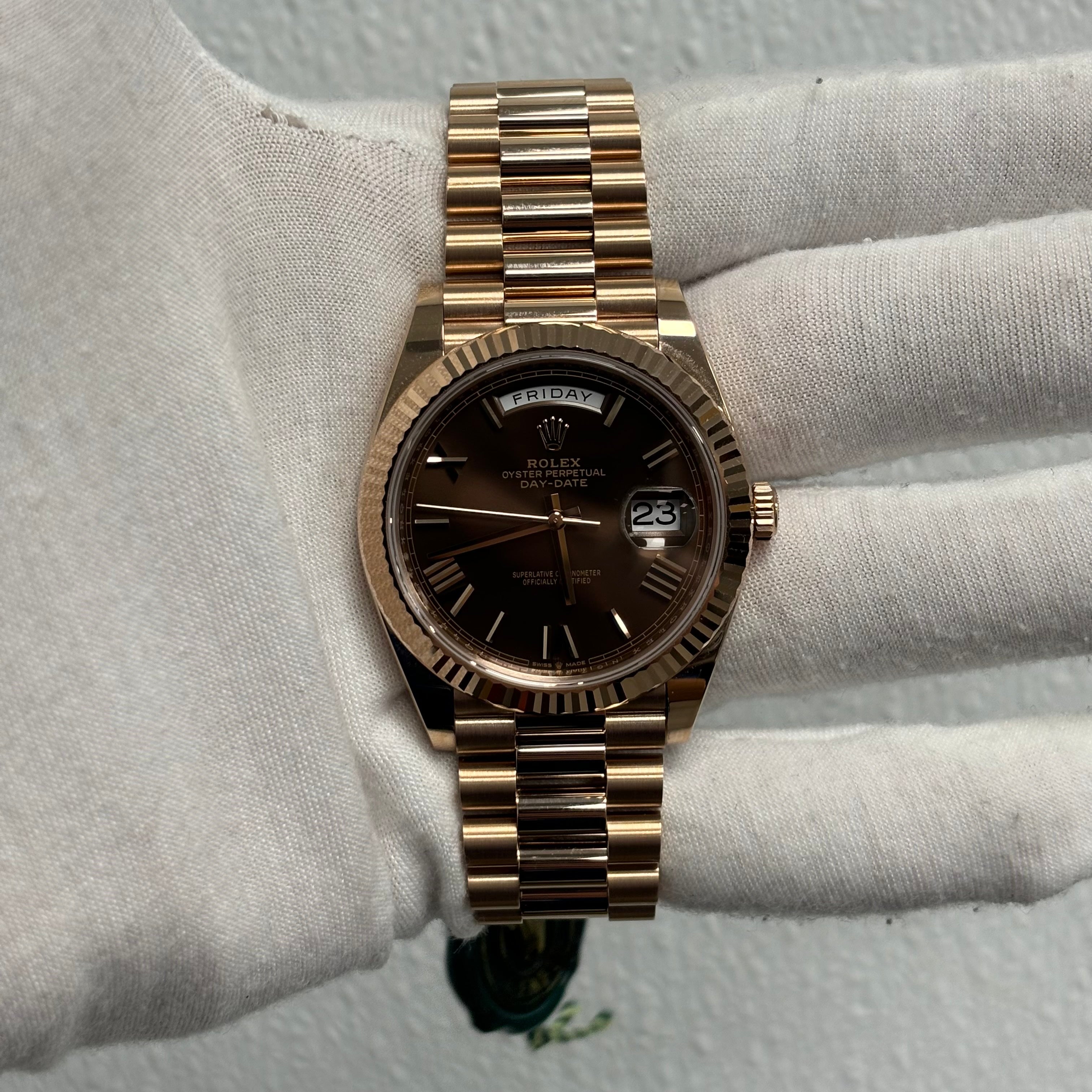 Rolex Day-Date 40mm Chocolate Ref# 228235 - Happy Jewelers Fine Jewelry Lifetime Warranty