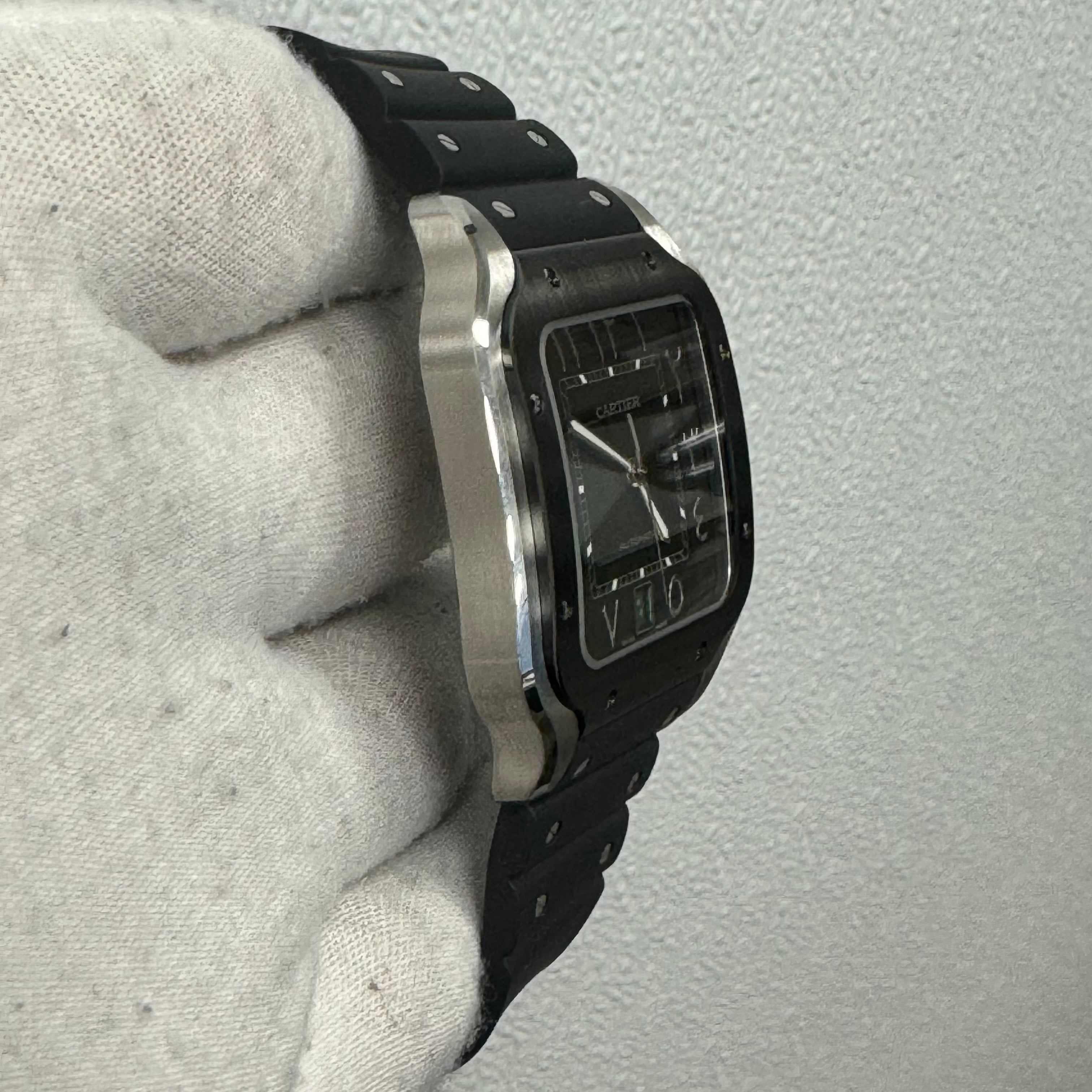 Cartier Santos 40mm Green Dial Ref# WSSA0055 - Happy Jewelers Fine Jewelry Lifetime Warranty