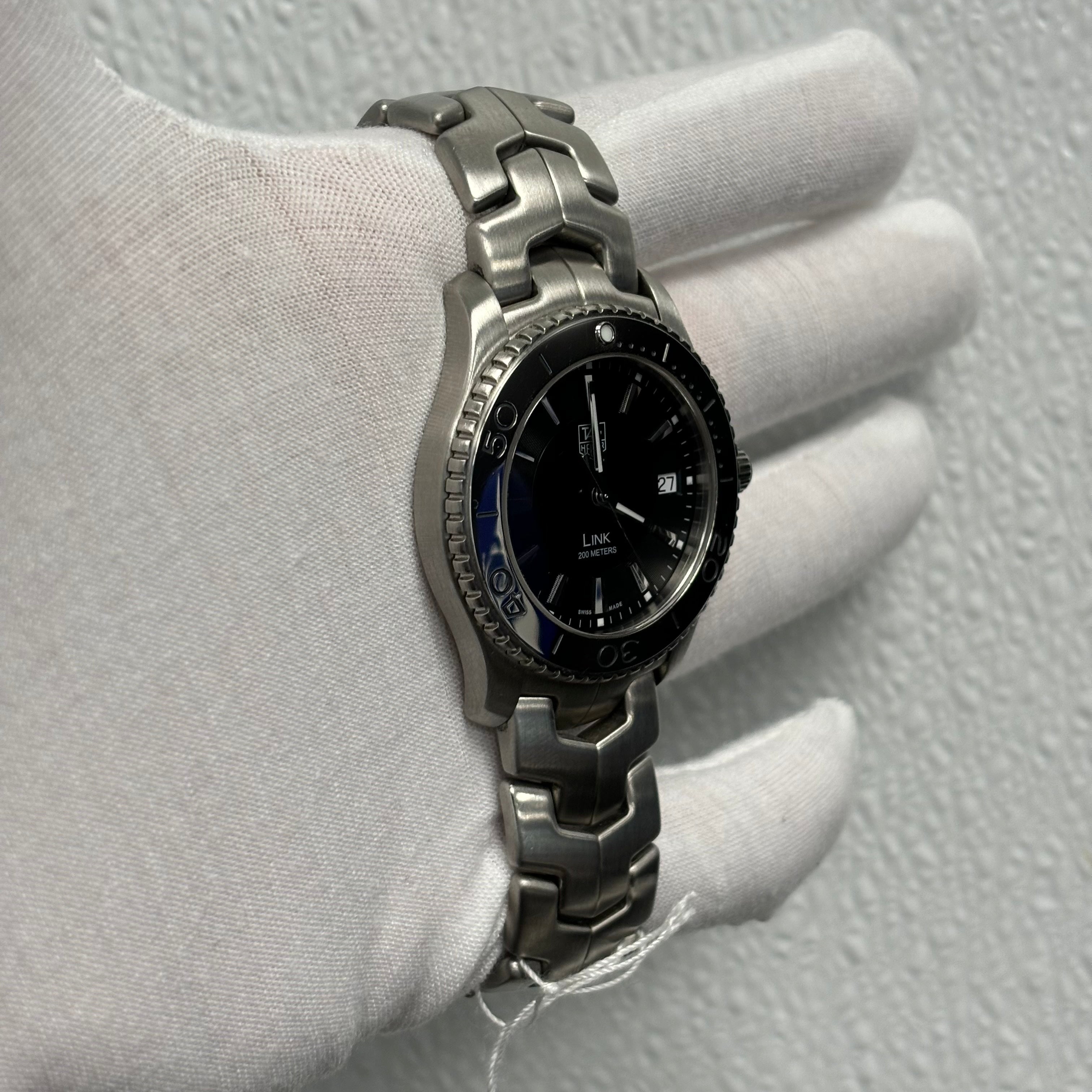 Tag Heuer Link 39mm Black Dial Ref# WJ1110-0 - Happy Jewelers Fine Jewelry Lifetime Warranty