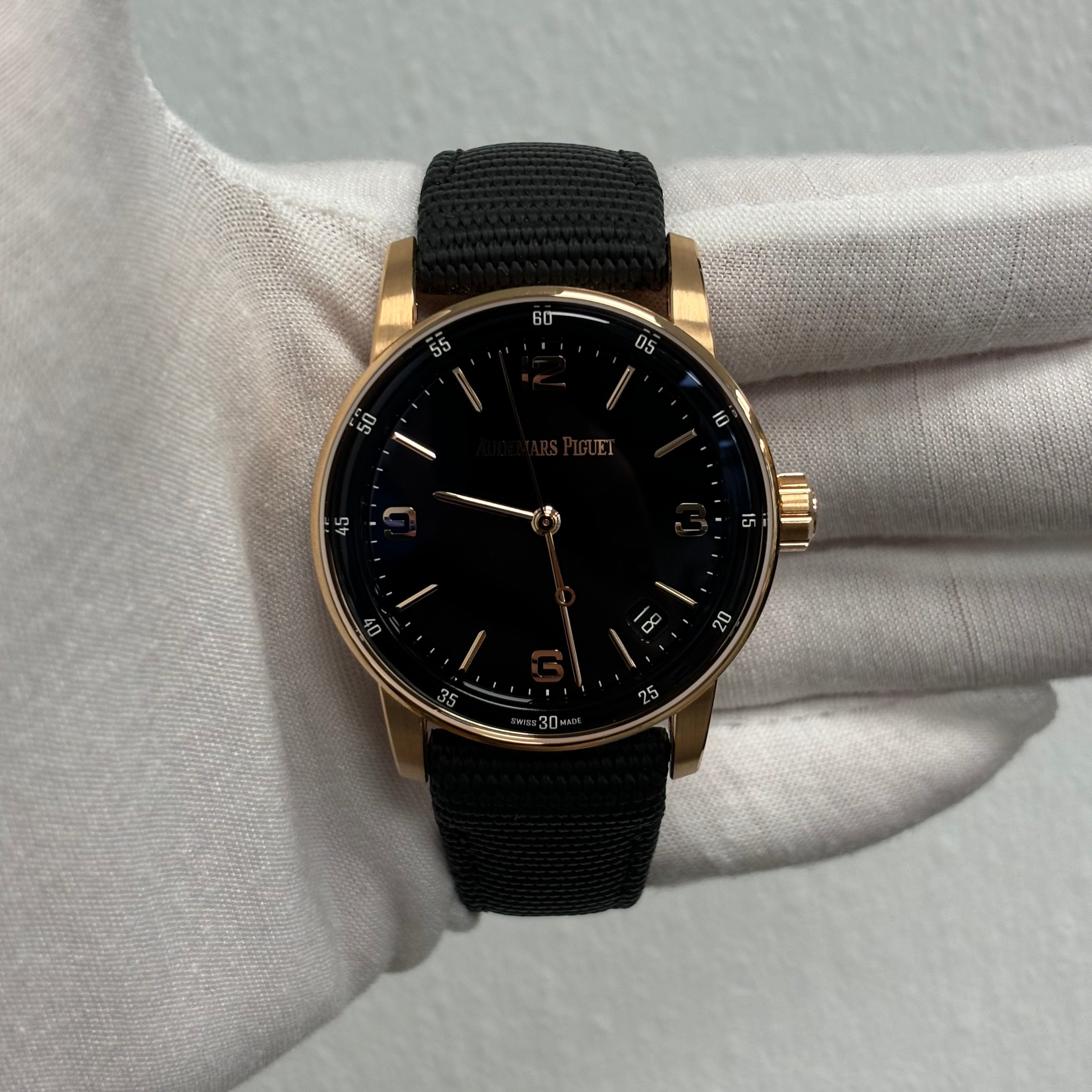 Audemars Piguet Code 11.59 40mm Black Dial Ref# 15210OR.OO.A002KB.01 - Happy Jewelers Fine Jewelry Lifetime Warranty