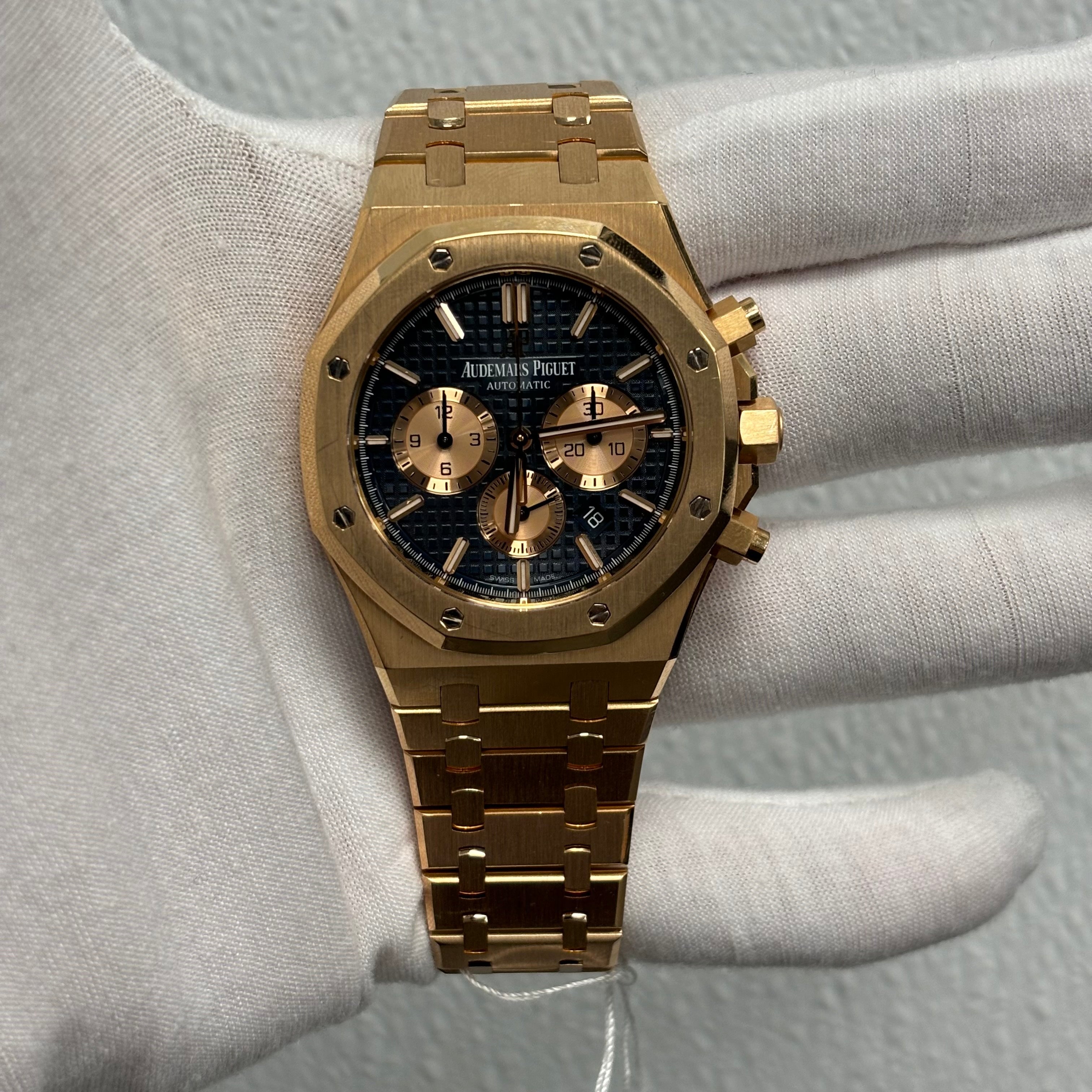 Audemars Piguet Royal Oak 41mm Blue Dial Ref# 26331OR - Happy Jewelers Fine Jewelry Lifetime Warranty