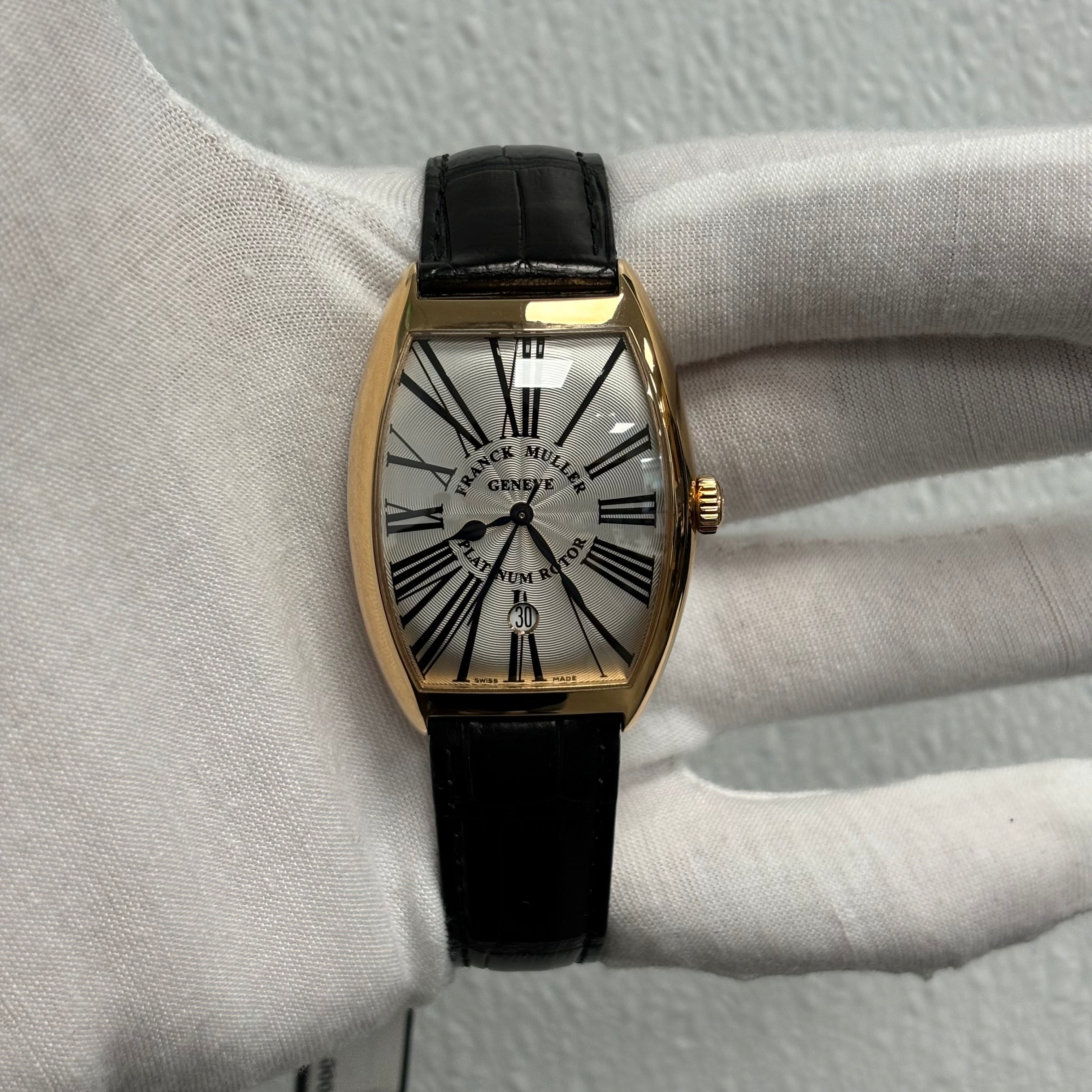 Franck Muller Curvex 34mm White Dial Ref# 6850 B SC DT RA - Happy Jewelers Fine Jewelry Lifetime Warranty