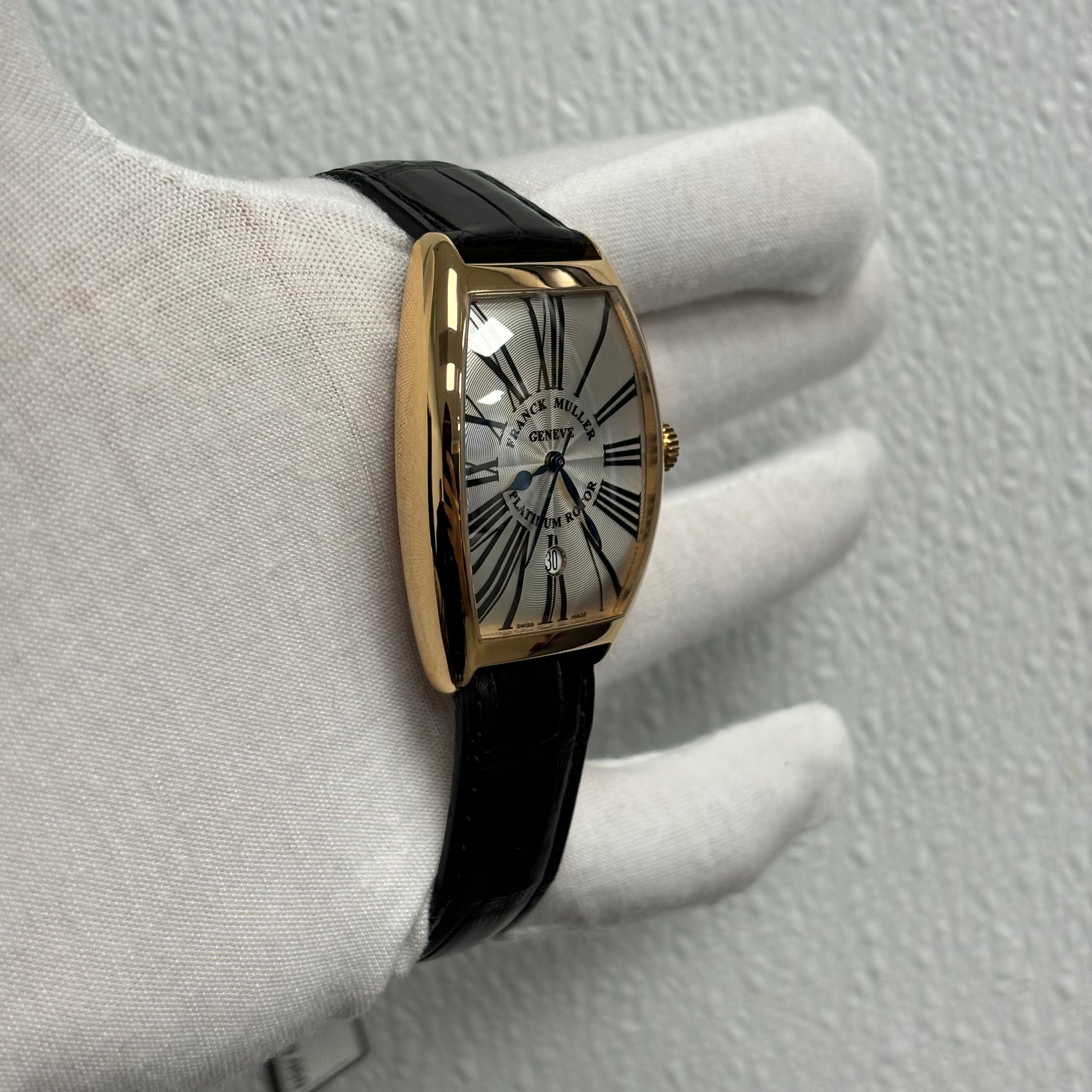 Franck Muller Curvex 34mm White Dial Ref# 6850 B SC DT RA - Happy Jewelers Fine Jewelry Lifetime Warranty