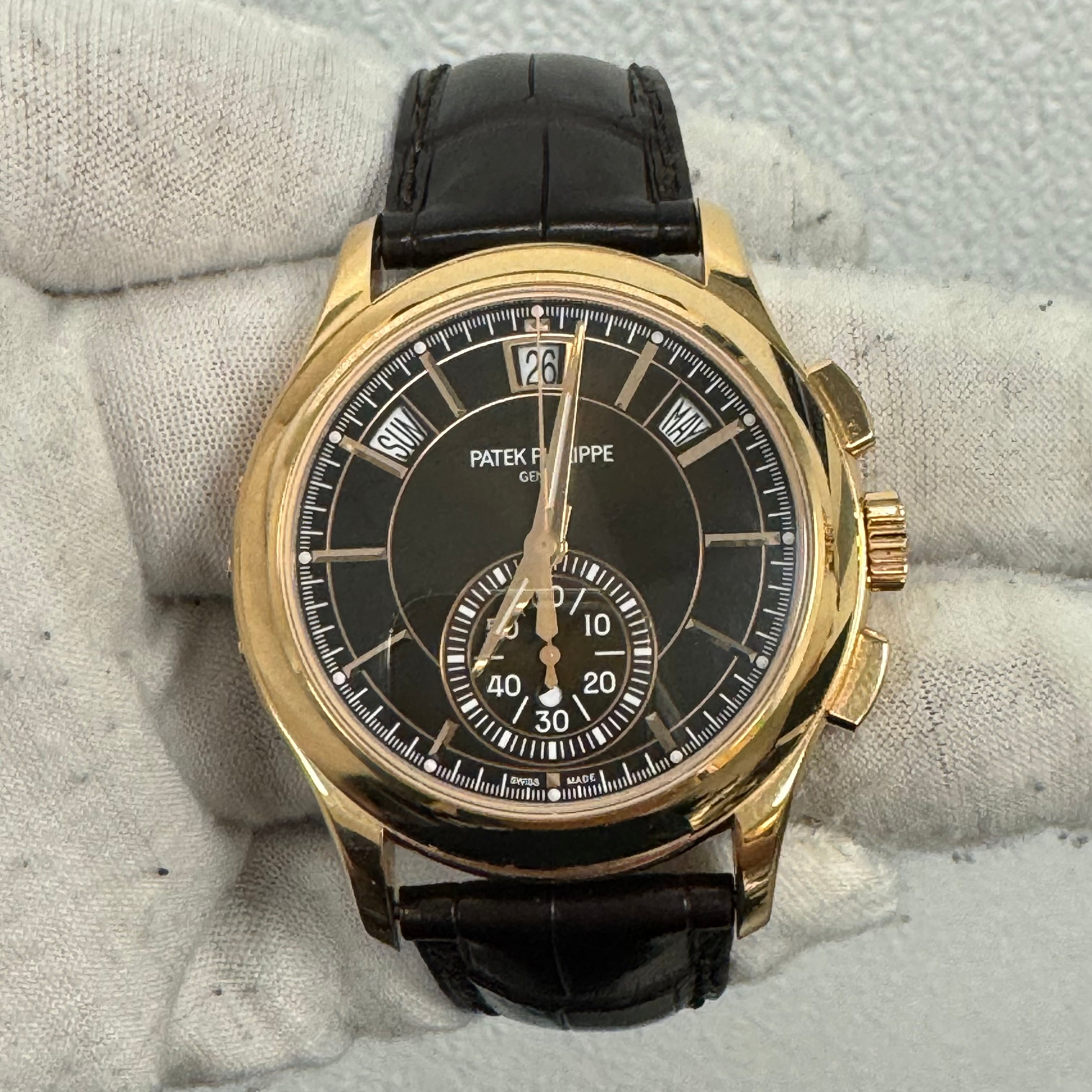 Patek Philippe Annual Calendar 42mm Brown Dial Ref# 5905R-001 - Happy Jewelers Fine Jewelry Lifetime Warranty