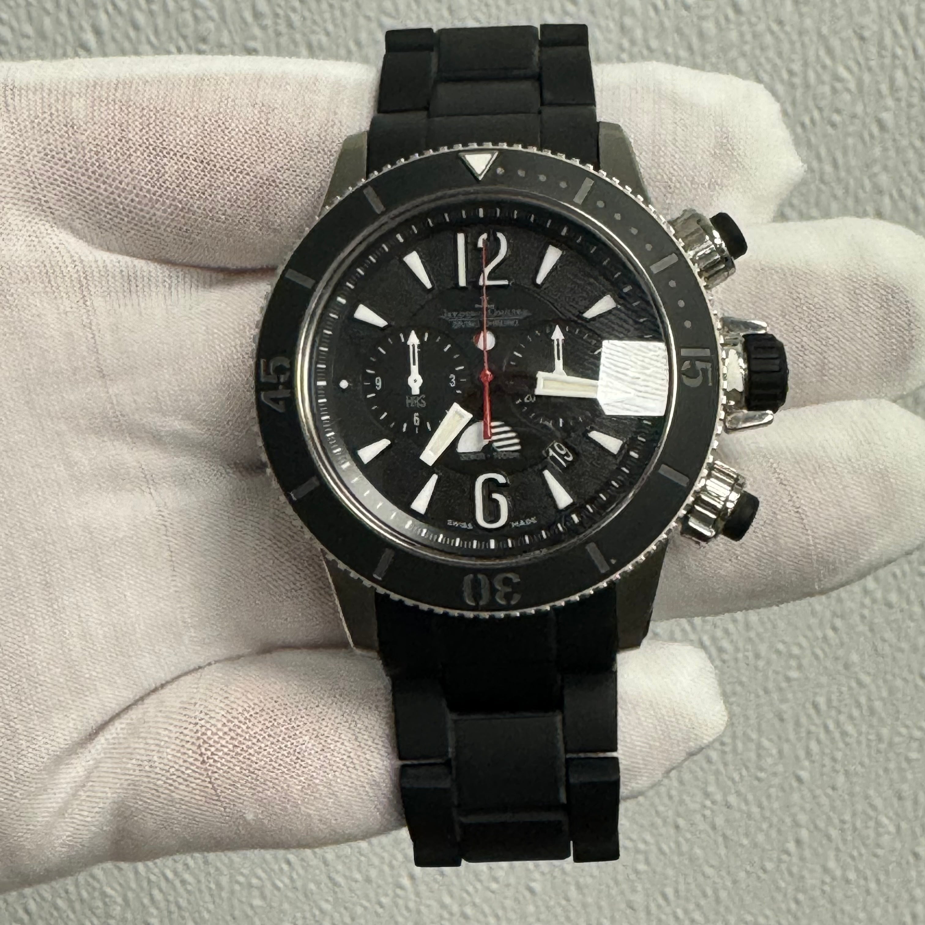 Jager LeCoultre Master Compressor 46mm Black Dial Watch Ref# Q178T677 - Happy Jewelers Fine Jewelry Lifetime Warranty