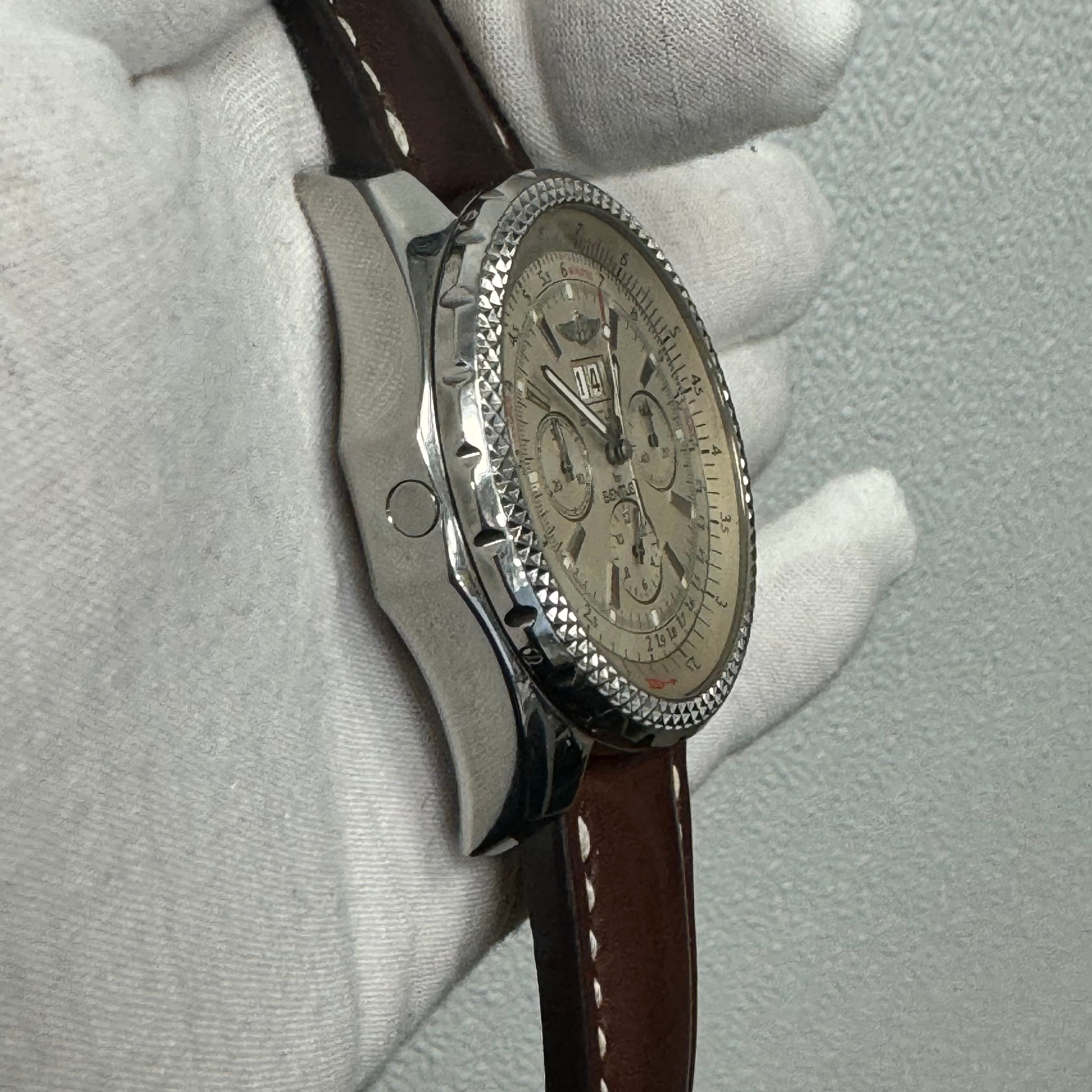 Breitling Bentley 48mm White Dial Watch Ref# A4436212 - Happy Jewelers Fine Jewelry Lifetime Warranty