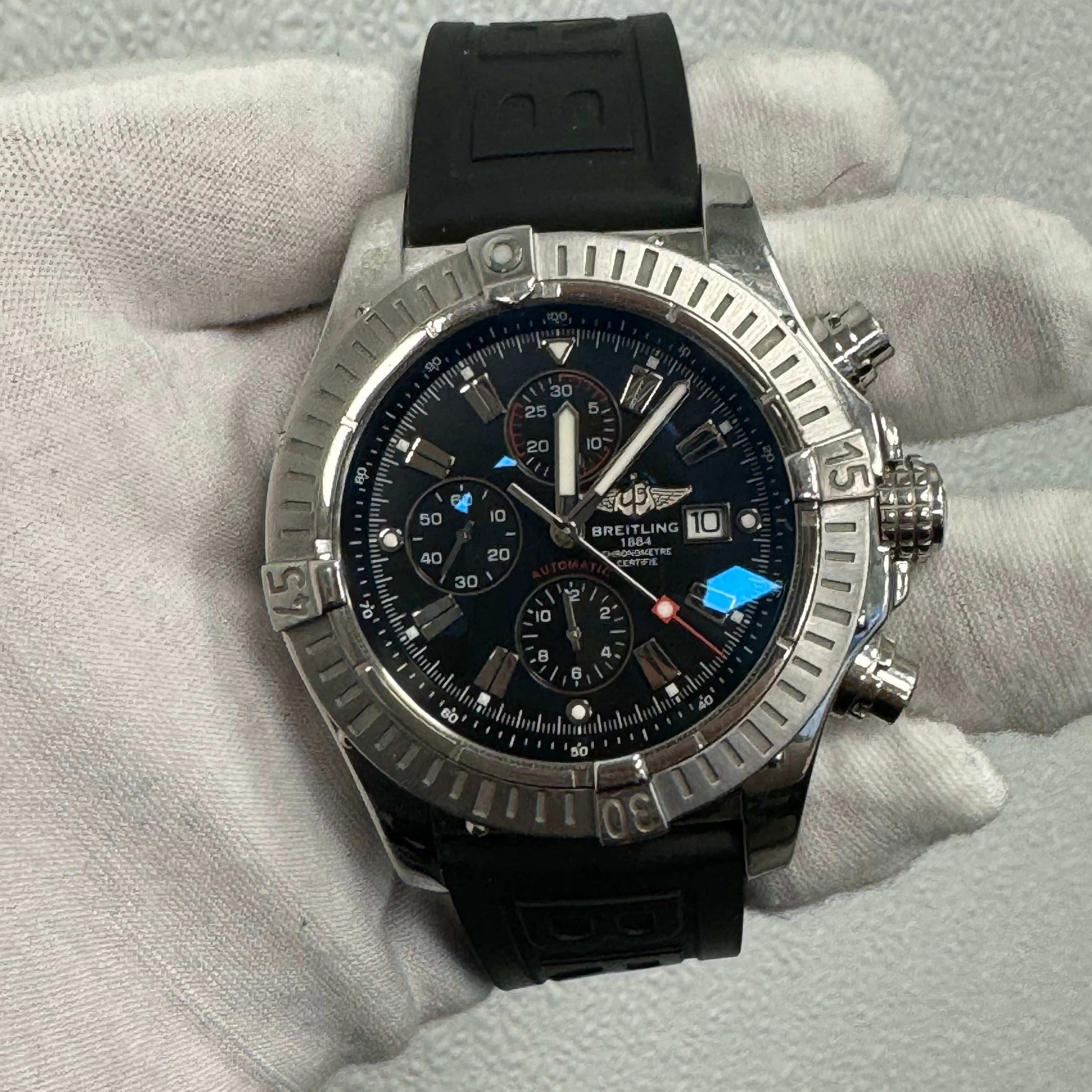 Breitling Super Avenger 48mm Black Dial Watch Ref# A1337011 - Happy Jewelers Fine Jewelry Lifetime Warranty