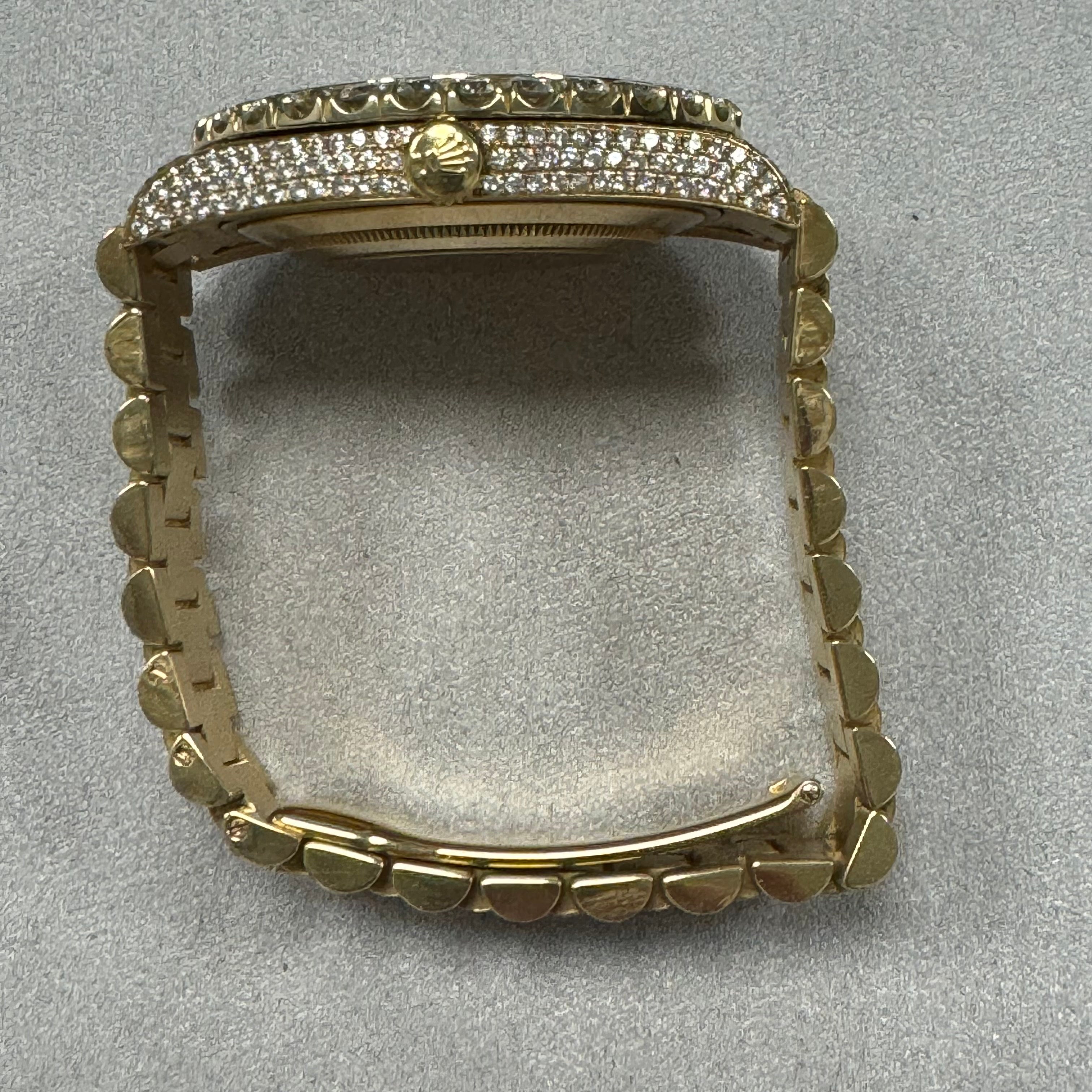 Rolex Day Date 41mm Custom Iced Out Pave Dial Watch Ref# 218238 - Happy Jewelers Fine Jewelry Lifetime Warranty