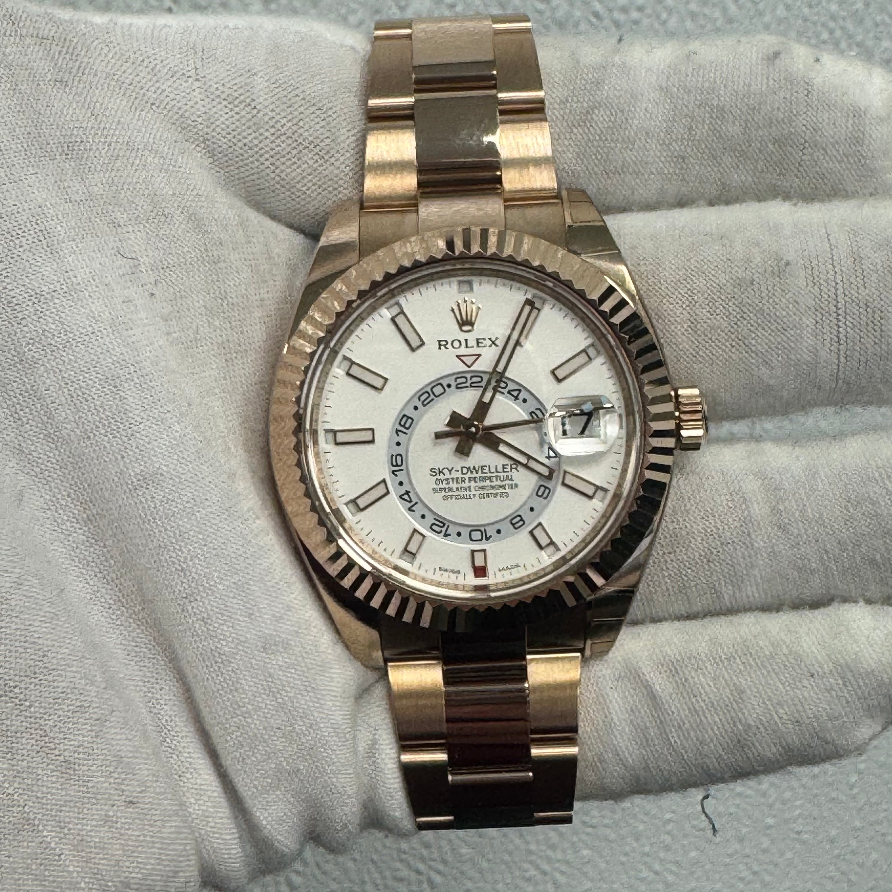Rolex Sky Dweller 42mm White Dial Watch Ref# 326935 - Happy Jewelers Fine Jewelry Lifetime Warranty