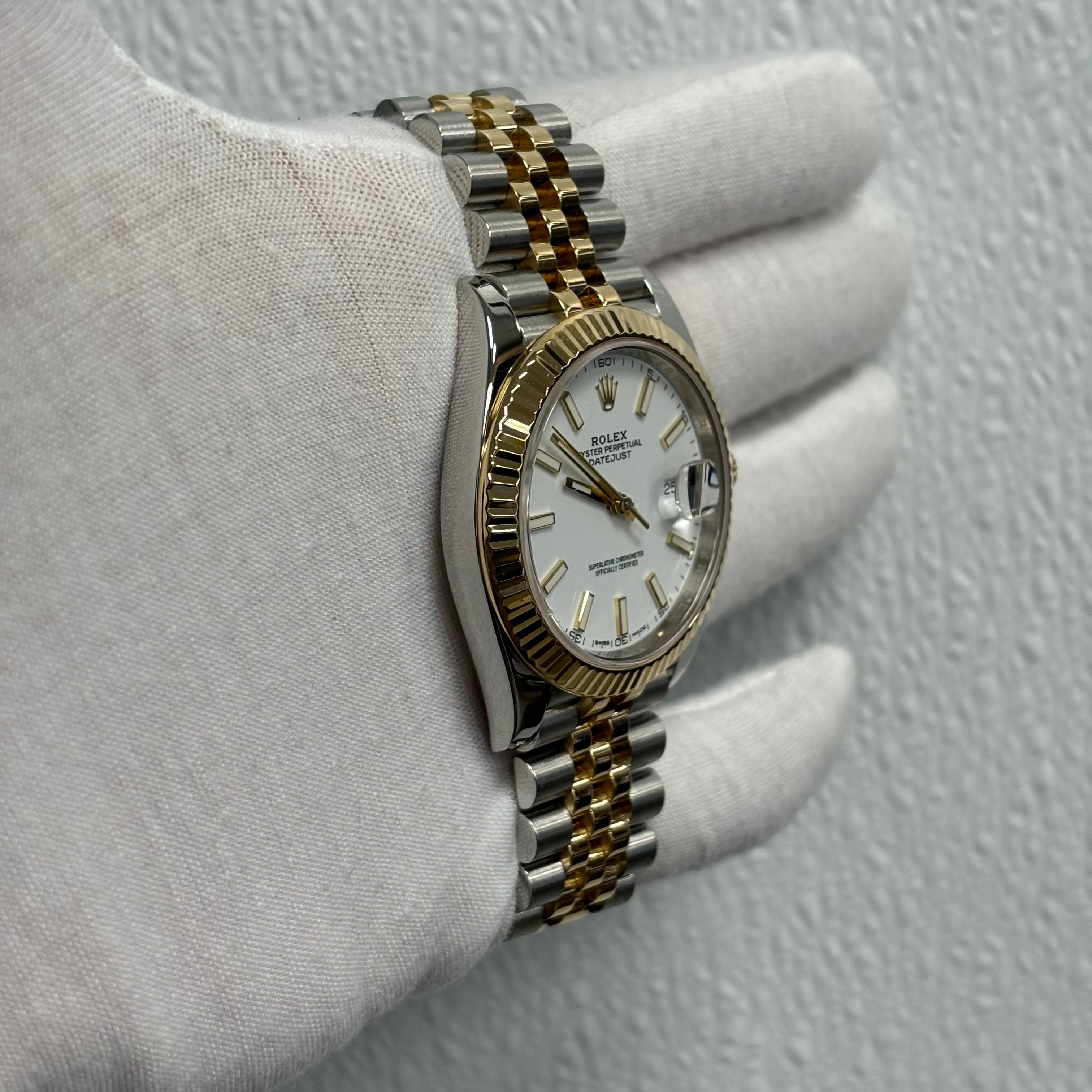 Rolex Datejust 41mm White Dial Watch Ref# 126333 - Happy Jewelers Fine Jewelry Lifetime Warranty