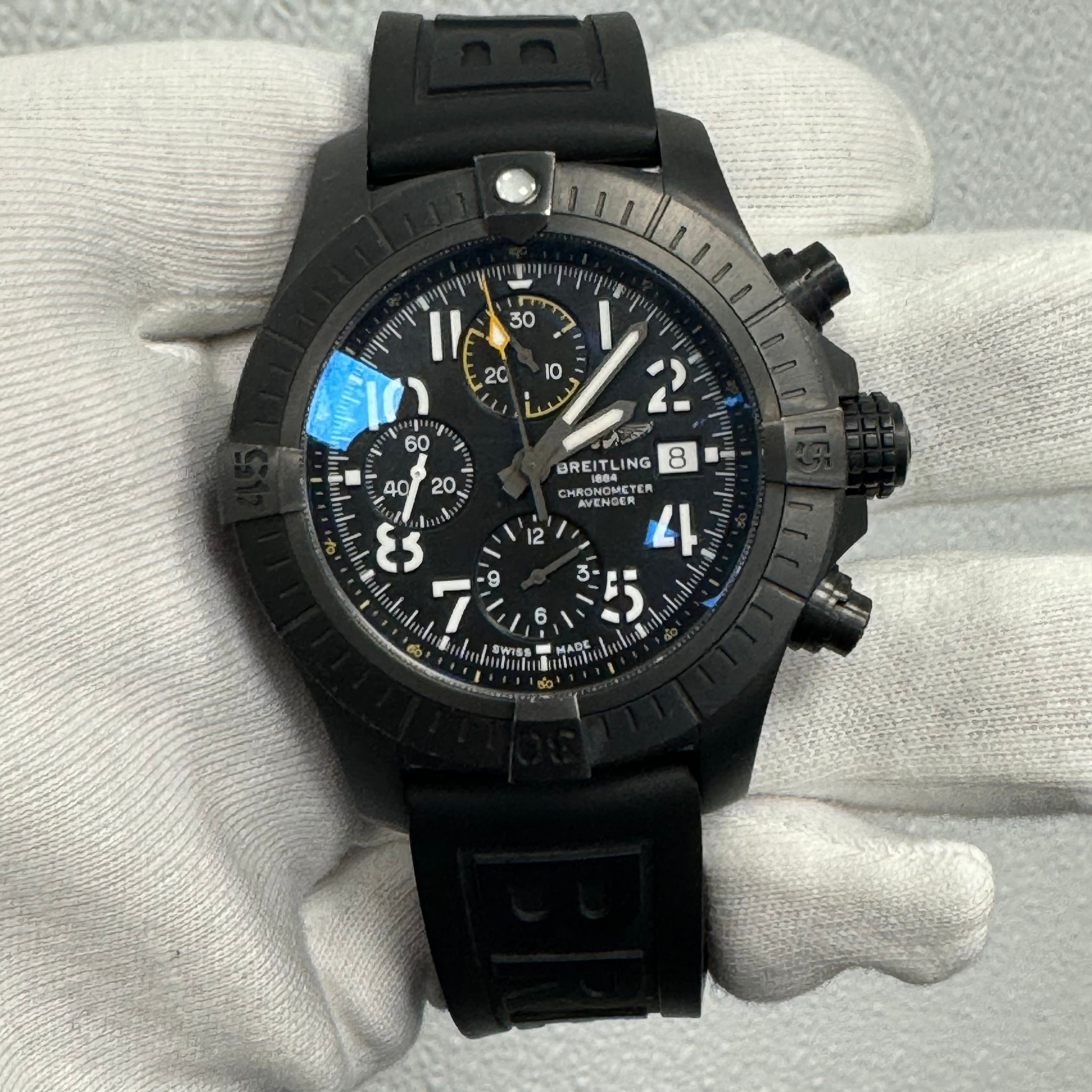 Breitling Avenger 45mm Black Dial Watch Ref# V13317 - Happy Jewelers Fine Jewelry Lifetime Warranty