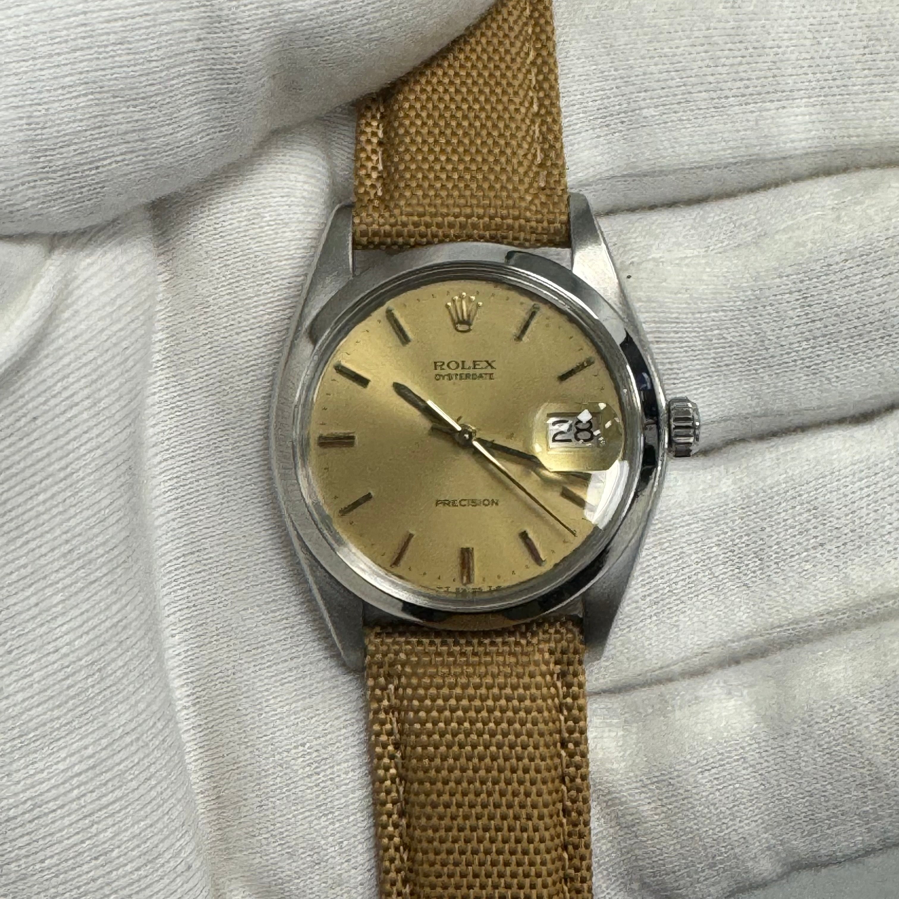 Rolex Oysterdate 34mm Champagne Dial Watch Ref# 6694 - Happy Jewelers Fine Jewelry Lifetime Warranty