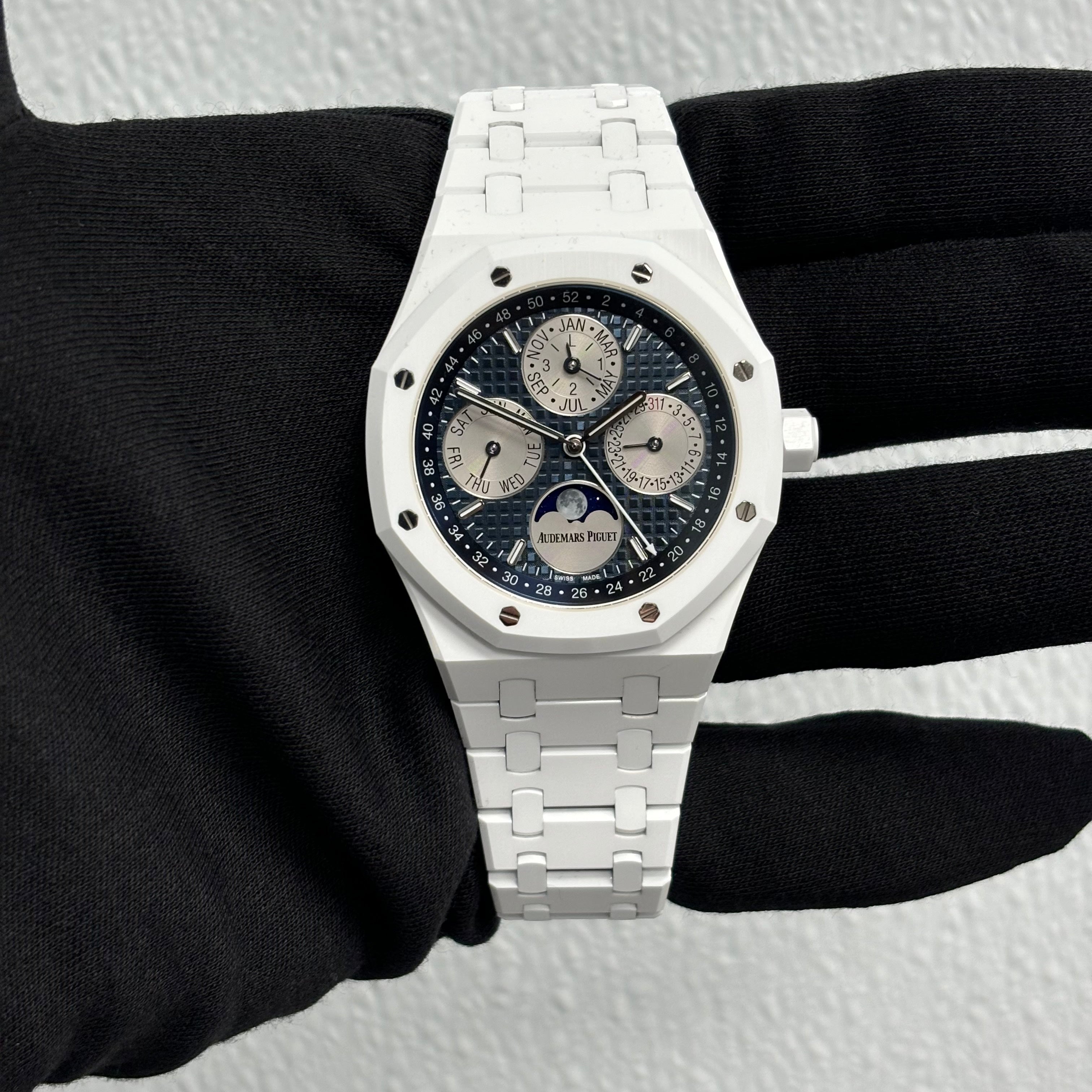 Audemars Piguet Royal Oak 41mm Blue Dial Watch Ref# 26579CB.OO.1225CB.01 - Happy Jewelers Fine Jewelry Lifetime Warranty