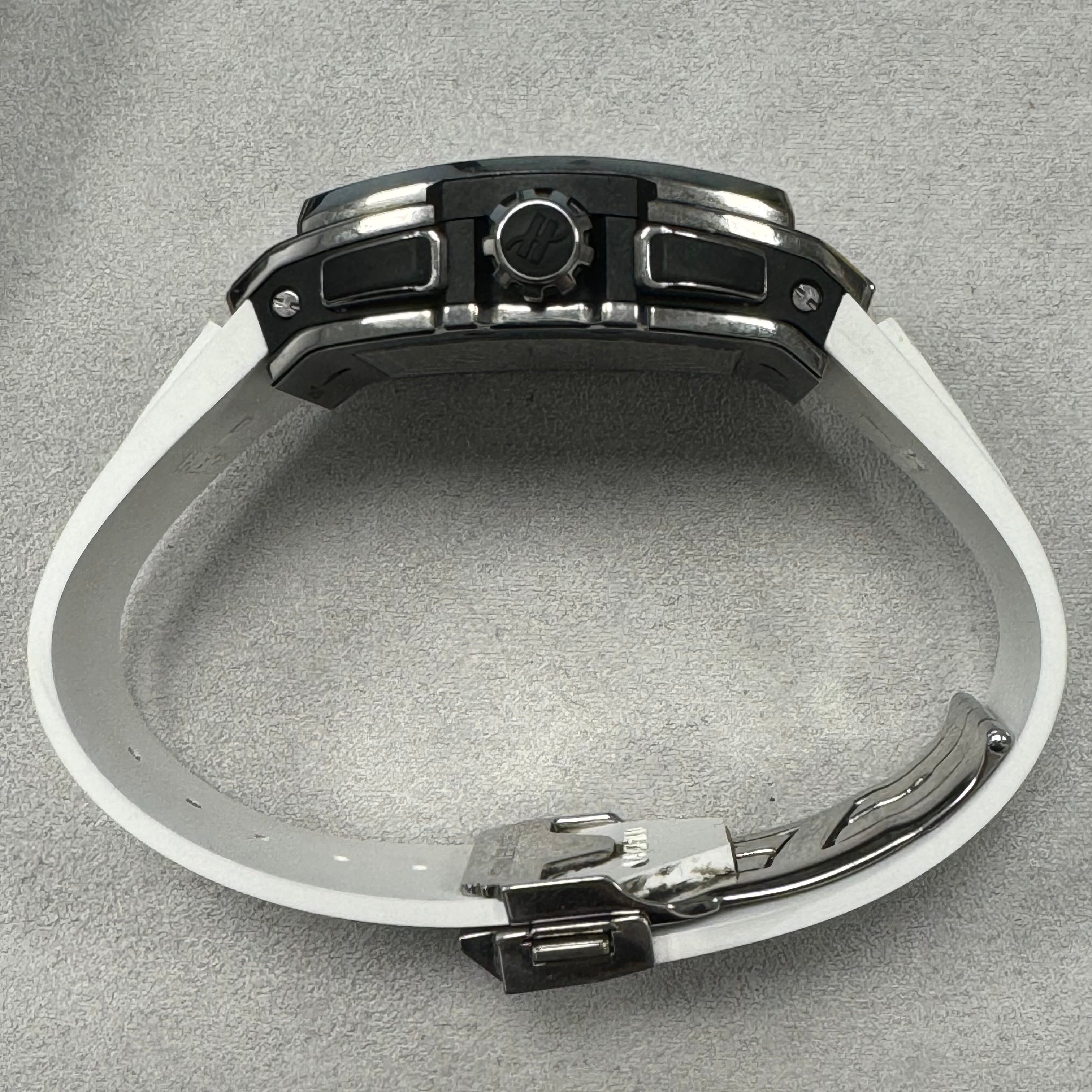 Hublot Mens Spirit of Big Bang Titanium 42mm Skeleton Dial Watch Ref#: 641.NX.0173.LR.1704 - Happy Jewelers Fine Jewelry Lifetime Warranty