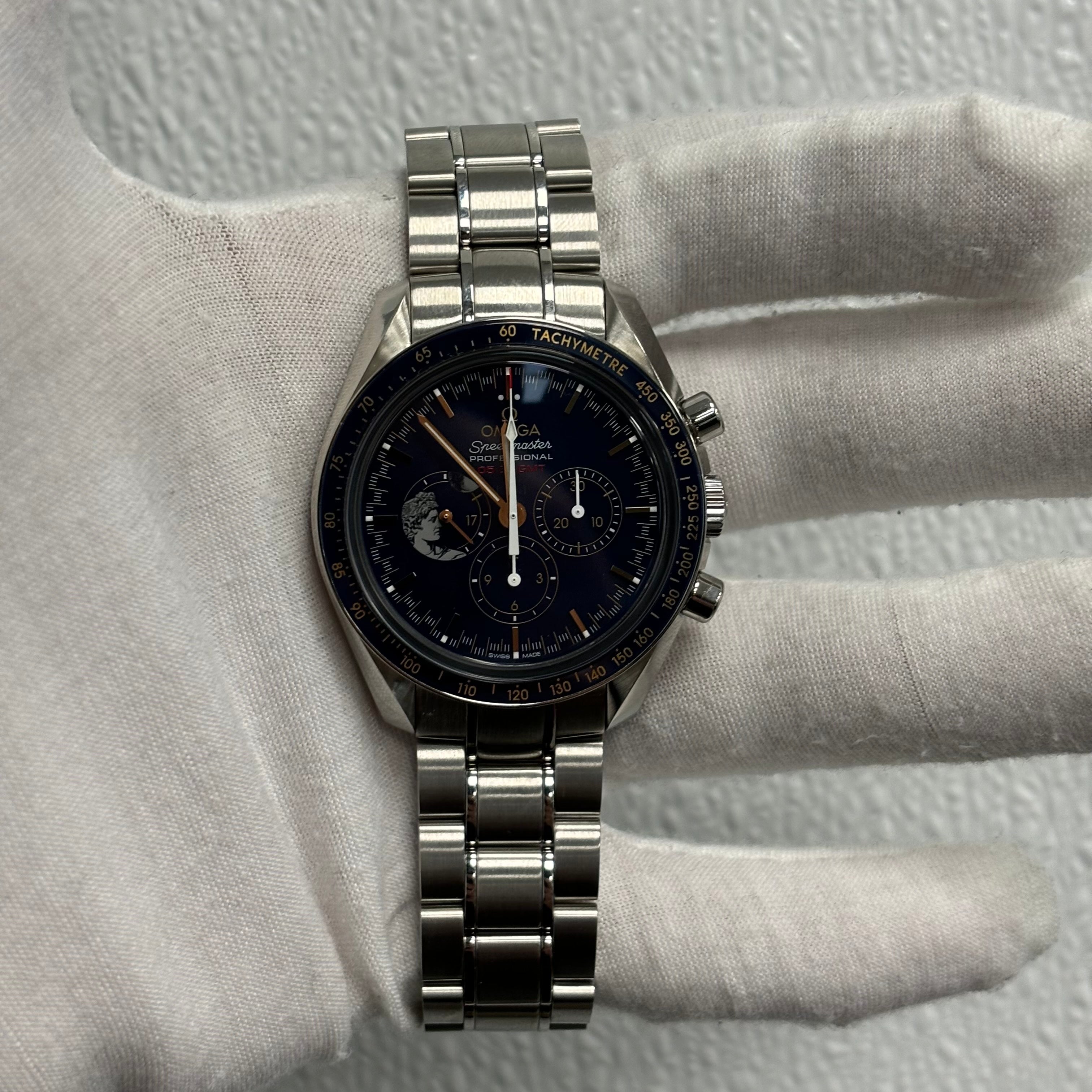 Omega Speedmaster 42mm White Dial Watch Ref# 311.30.42.30.03.001 - Happy Jewelers Fine Jewelry Lifetime Warranty