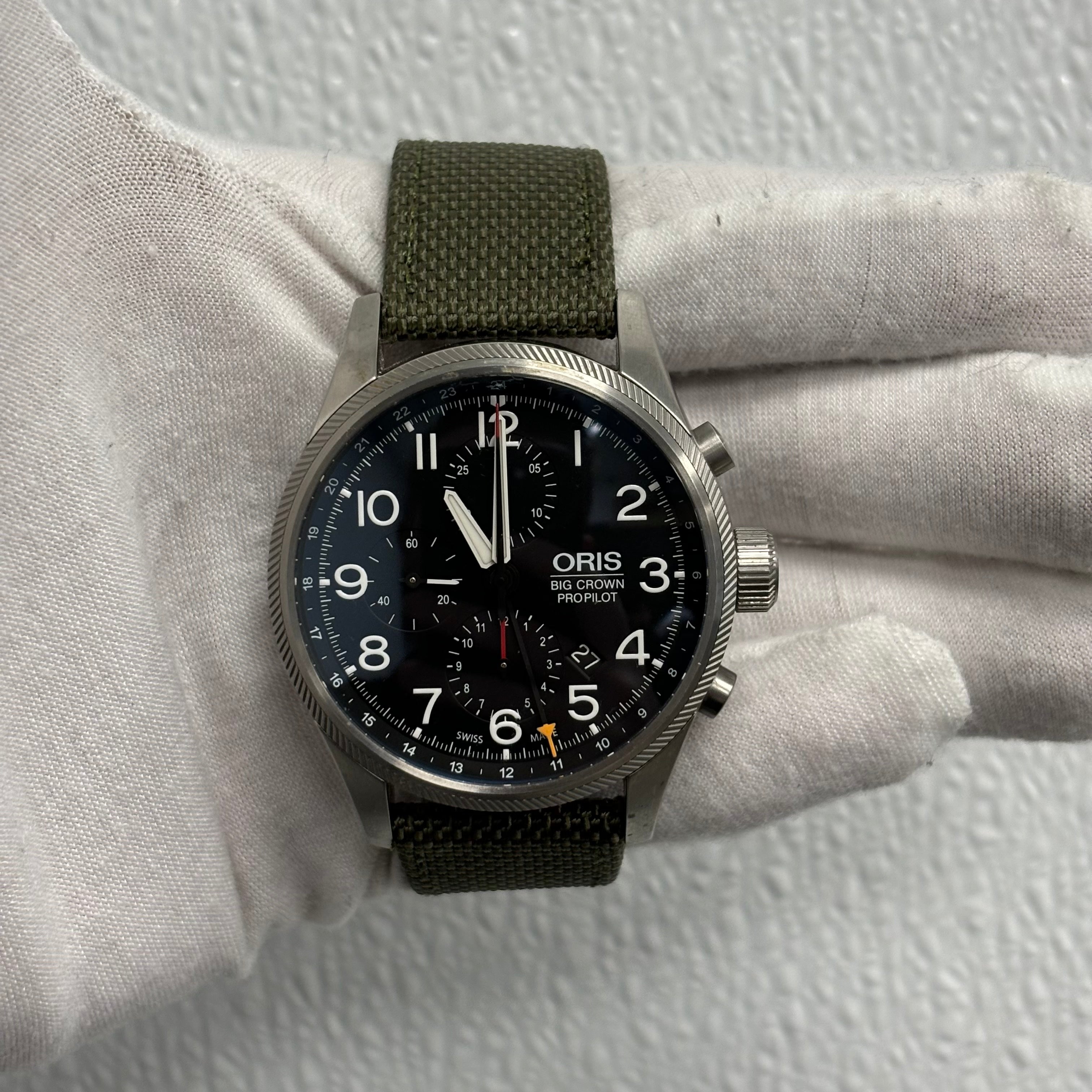 Oris Big Crown 44mm Black Dial Watch Ref# 01 677 7699 4164-07 - Happy Jewelers Fine Jewelry Lifetime Warranty